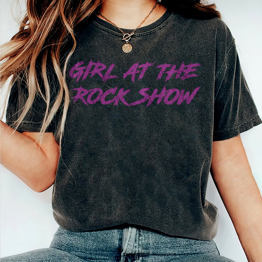 Blink-182 Women's Boxy Tee, Slightly Cropped Fit, Girl at the Rock Show, Blink 182 Shirt, Trendy, Crop Top, Graphic Tee