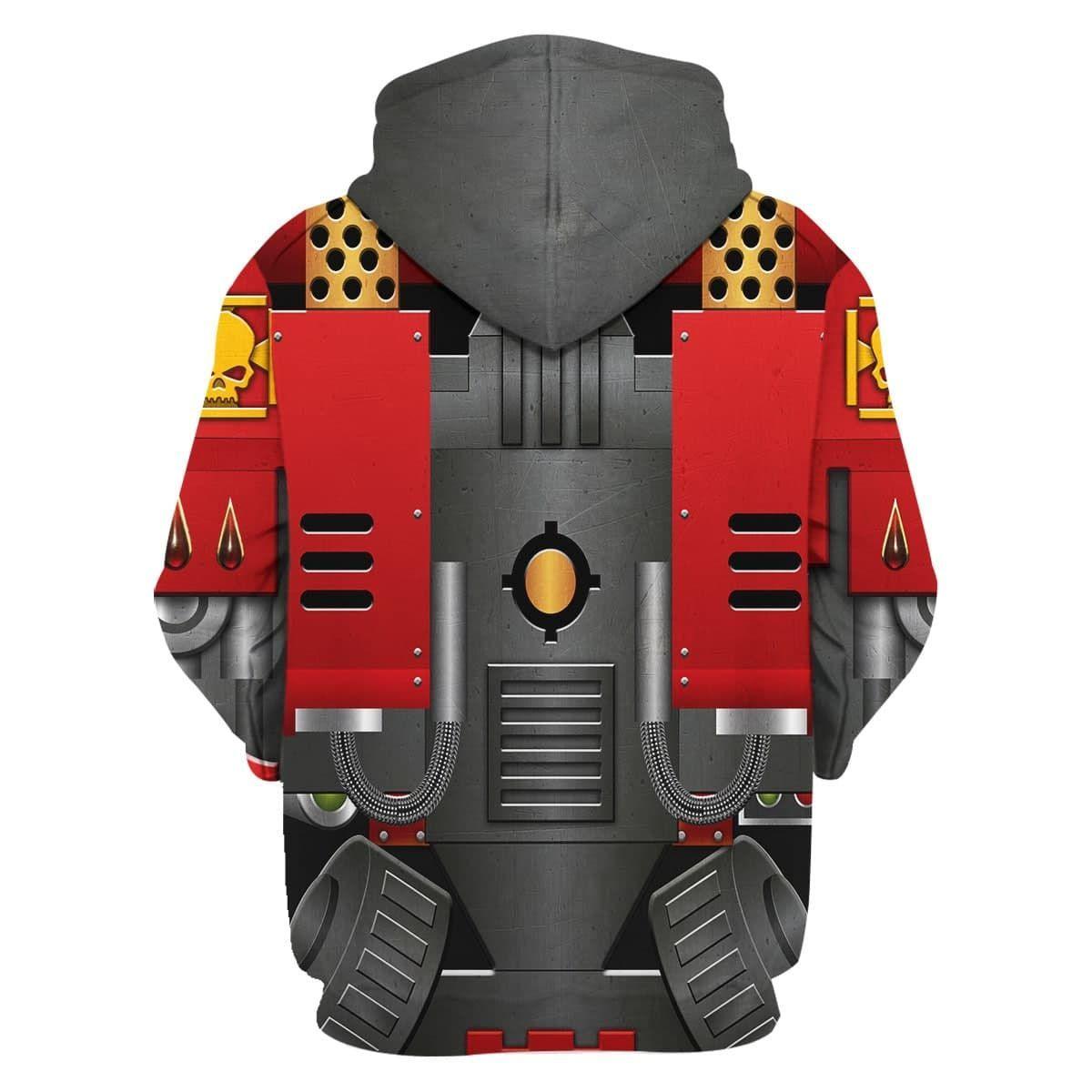 Blood Angels Furioso Dreadnought Warhammer Costume Hoodie Jogger, Blood Angels Furioso Dreadnought Marines Cosplay 3D Hoodie Pants, Warhammer 3D Tracksuit TQT4