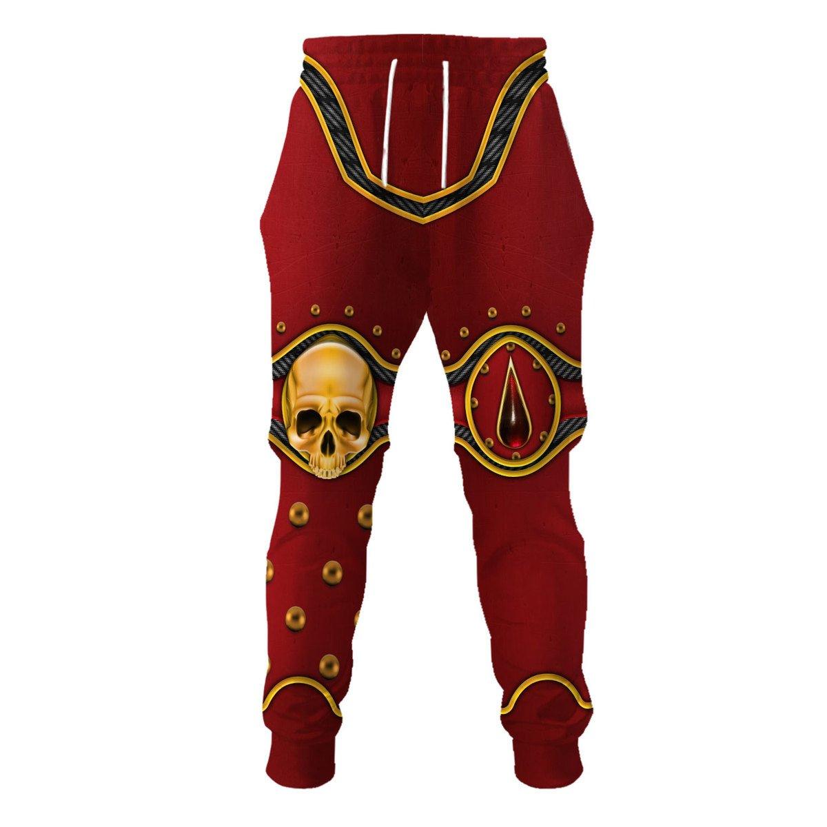 Blood Angels IX Captain Warhammer Costume Hoodie Jogger, Blood Angels IX Captain Space Marines Cosplay 3D Hoodie Pants, Warhammer 3D Tracksuit, Warhammer Game Outfit TQT1