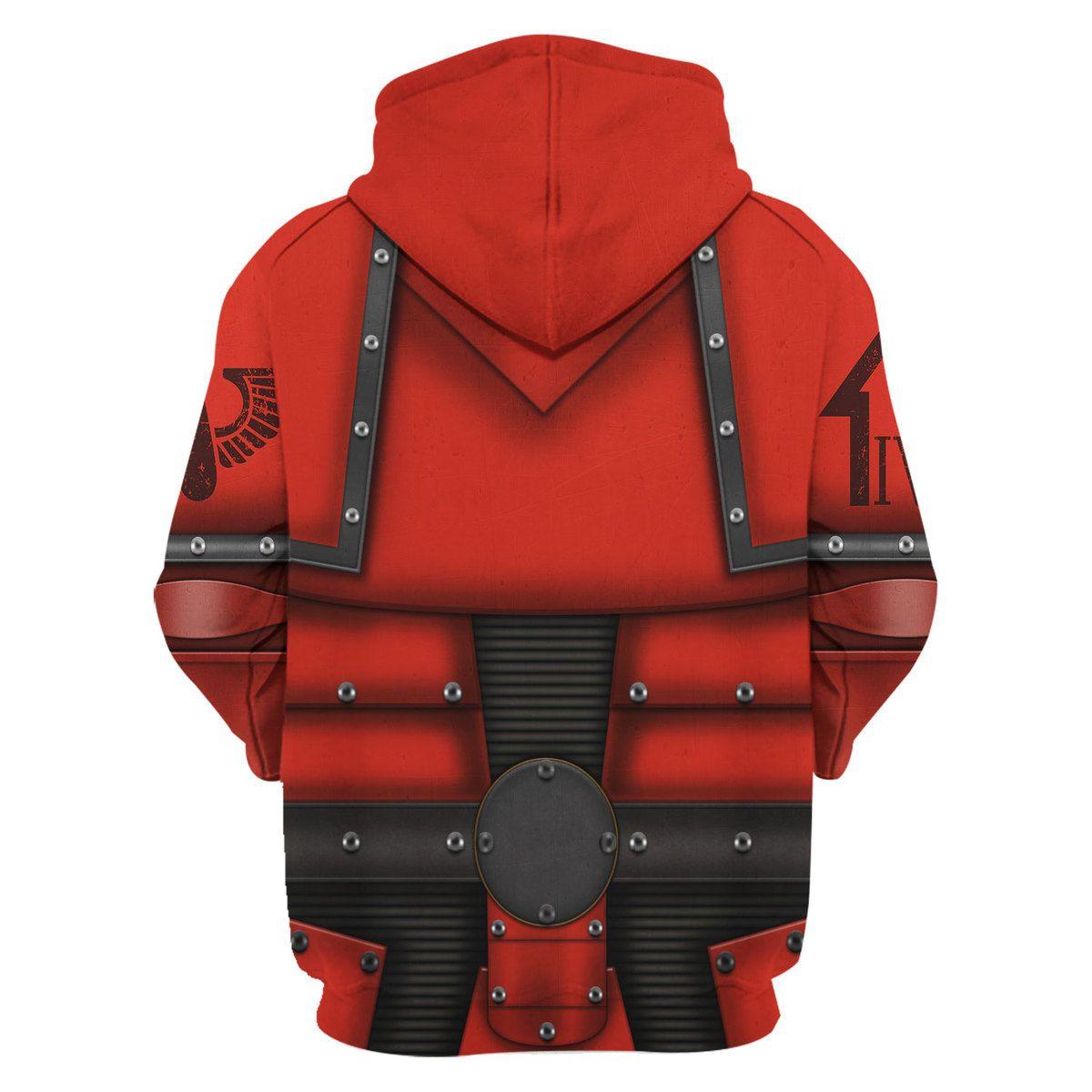 Blood Angels Legions  Warhammer Costume Hoodie Jogger,Blood Angels Legions Space Marines Cosplay 3D Hoodie Pants, Warhammer 3D Tracksuit, Warhammer Game Outfit TQT3