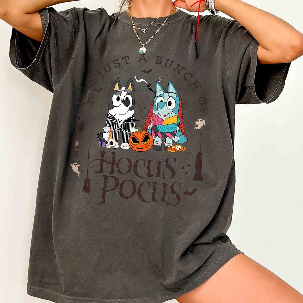 Bluey Hokus Pokus Shirt, Halloween Shirt, Blue Halloween Party Shirt, Cute Halloween Tee