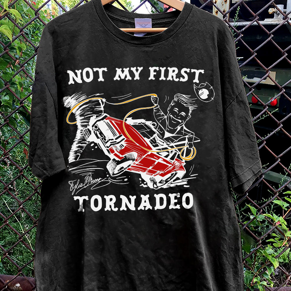 2 matBlvckstyle Not My First Tornado Shirt, Twisters With Glen Powell Retro Movie Poster Vintage Unisex Shirt, Trendy Shirt