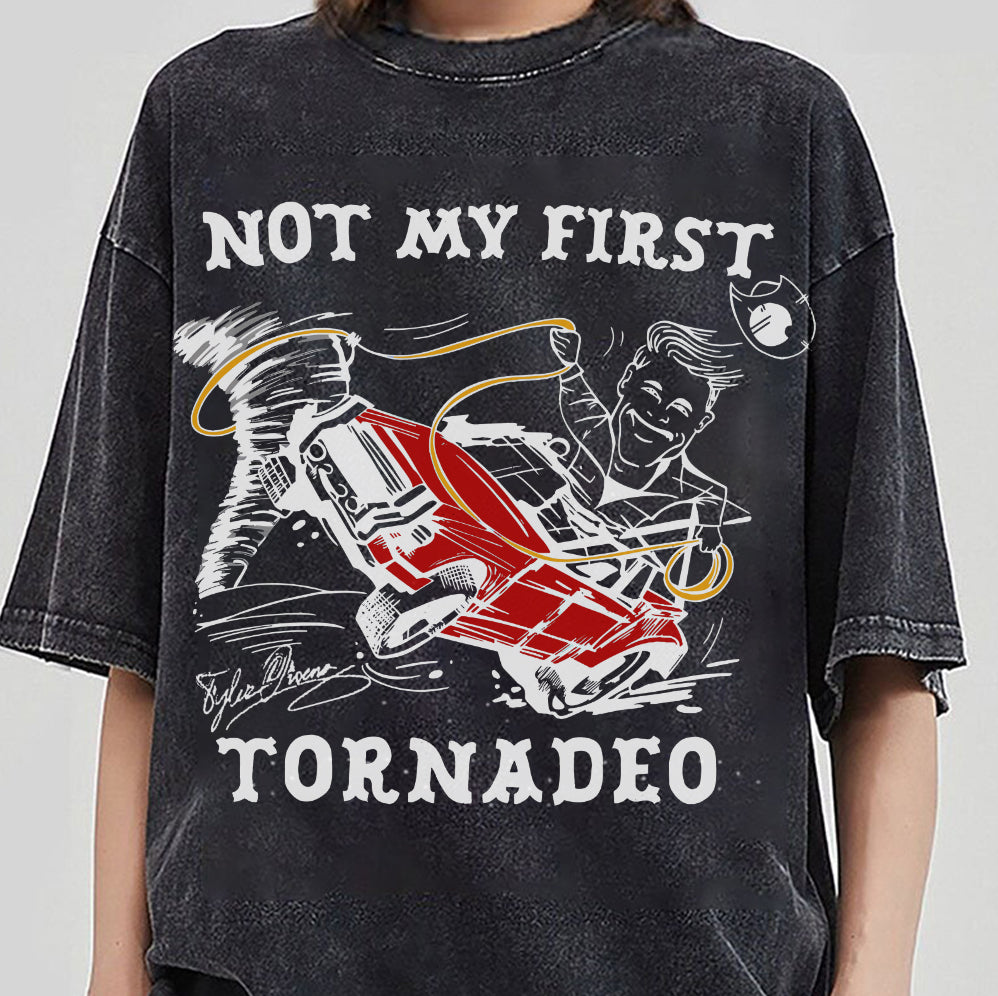 2 matBlvckstyle Not My First Tornado Shirt, Twisters With Glen Powell Retro Movie Poster Vintage Unisex Shirt, Trendy Shirt