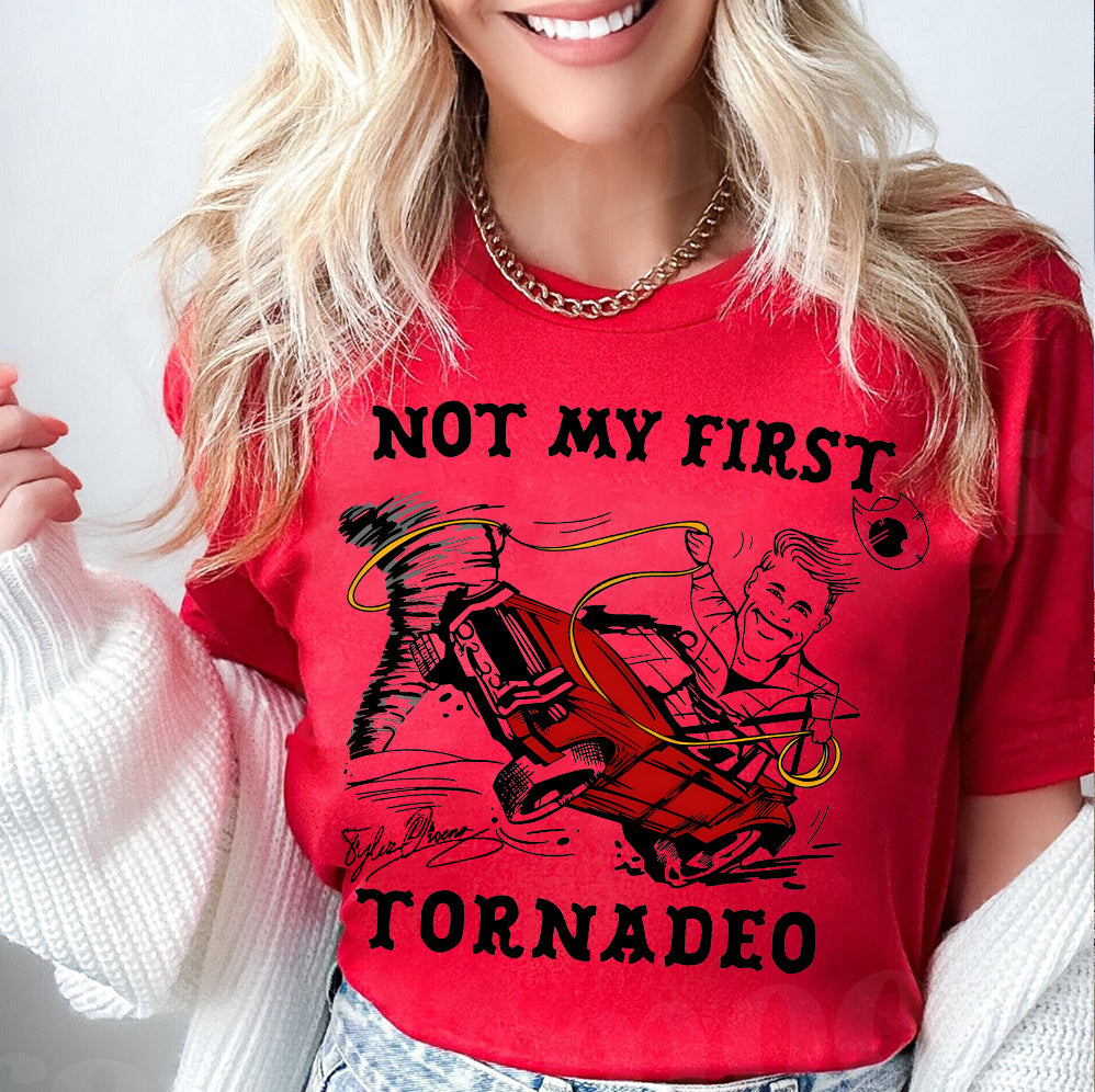 2 matBlvckstyle Not My First Tornado Shirt, Twisters With Glen Powell Retro Movie Poster Vintage Unisex Shirt, Trendy Shirt