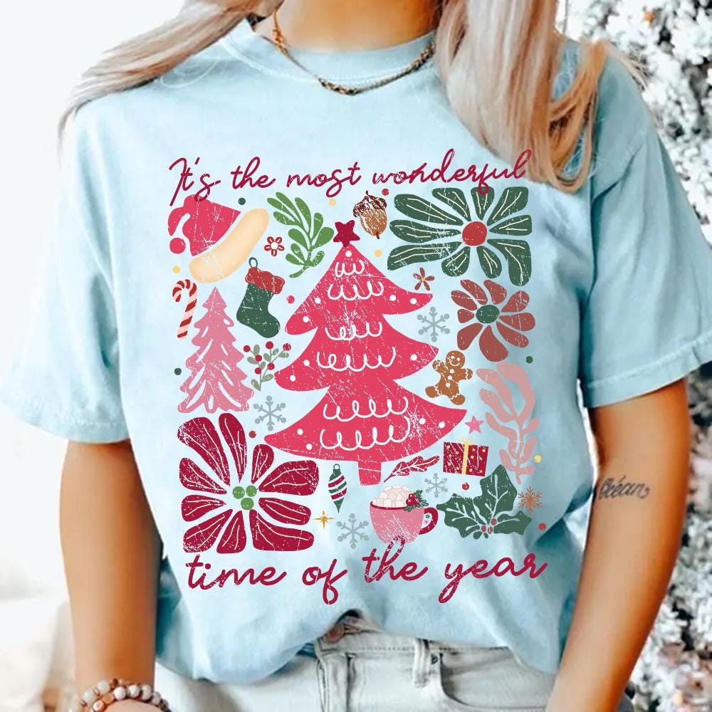 Boho Floral Christmas Png, Pink Christmas Hand Drawn Png, Boho Christmas Sublimation, Coquette Christmas Png, Girly Christmas Tree Png SCU