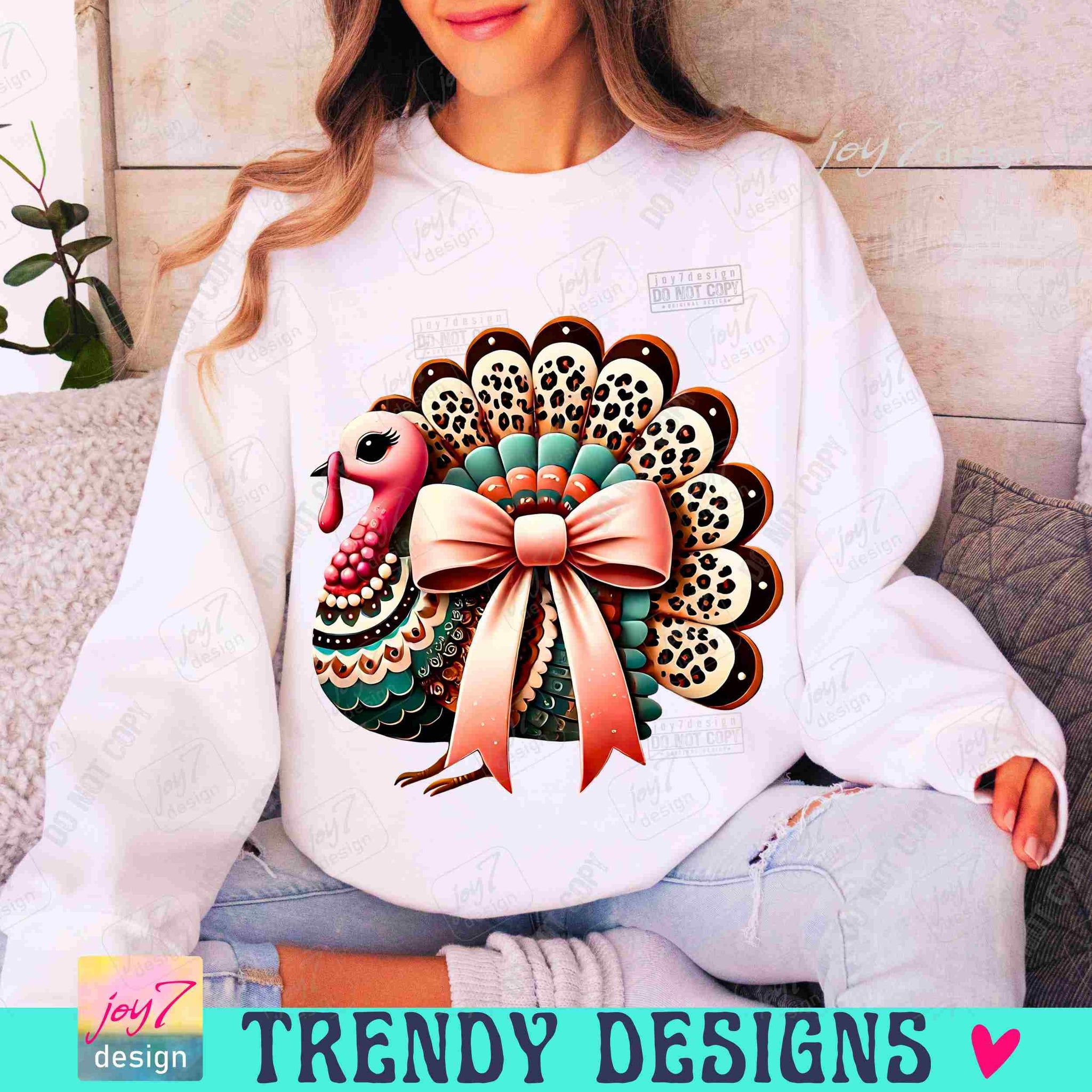 Boho Turkey PNG Coquette Thanksgiving Turkey Png Trendy Fall vibes Leopard Coquette Fall Shirt Png Retro Fall Thankful Cute Autumn ORIGINAL SCU