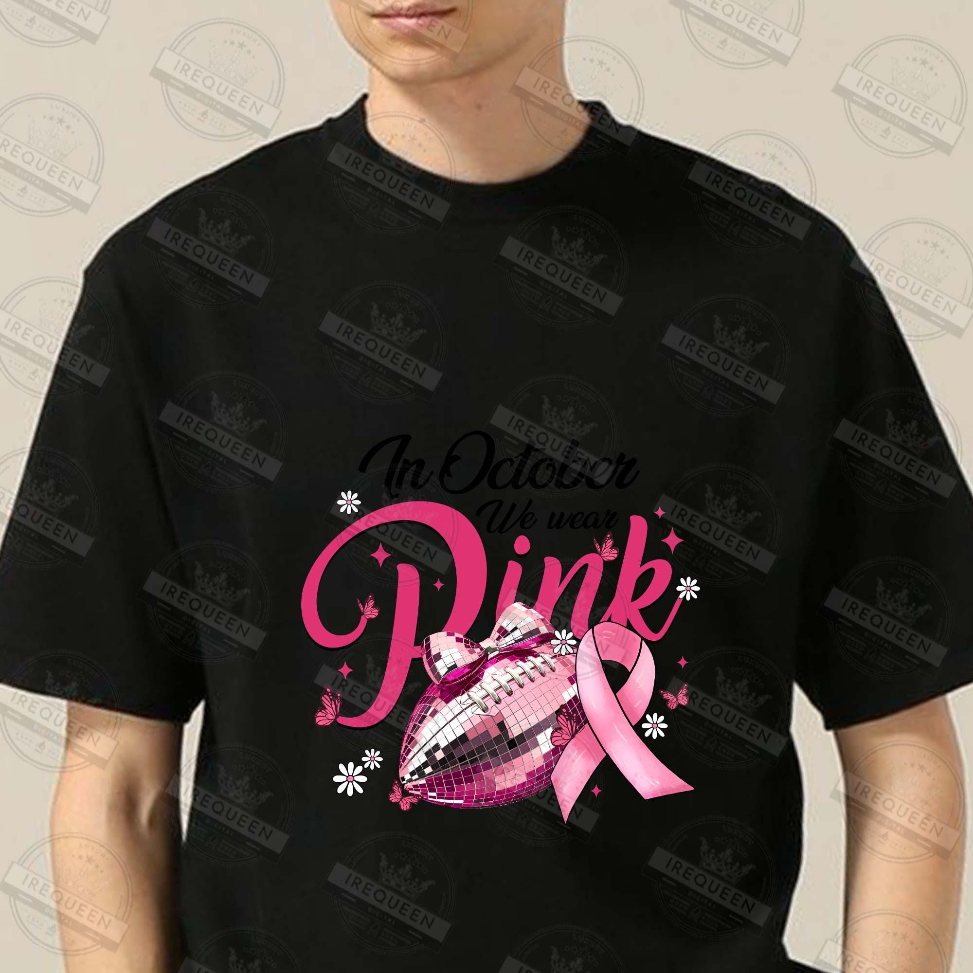 Breast Cancer Football Pink Out Png, American Football Png, Sport Pink Out Shirt Design, Pink Ribbon Png, Sport Breast Cancer, Digital File SCU