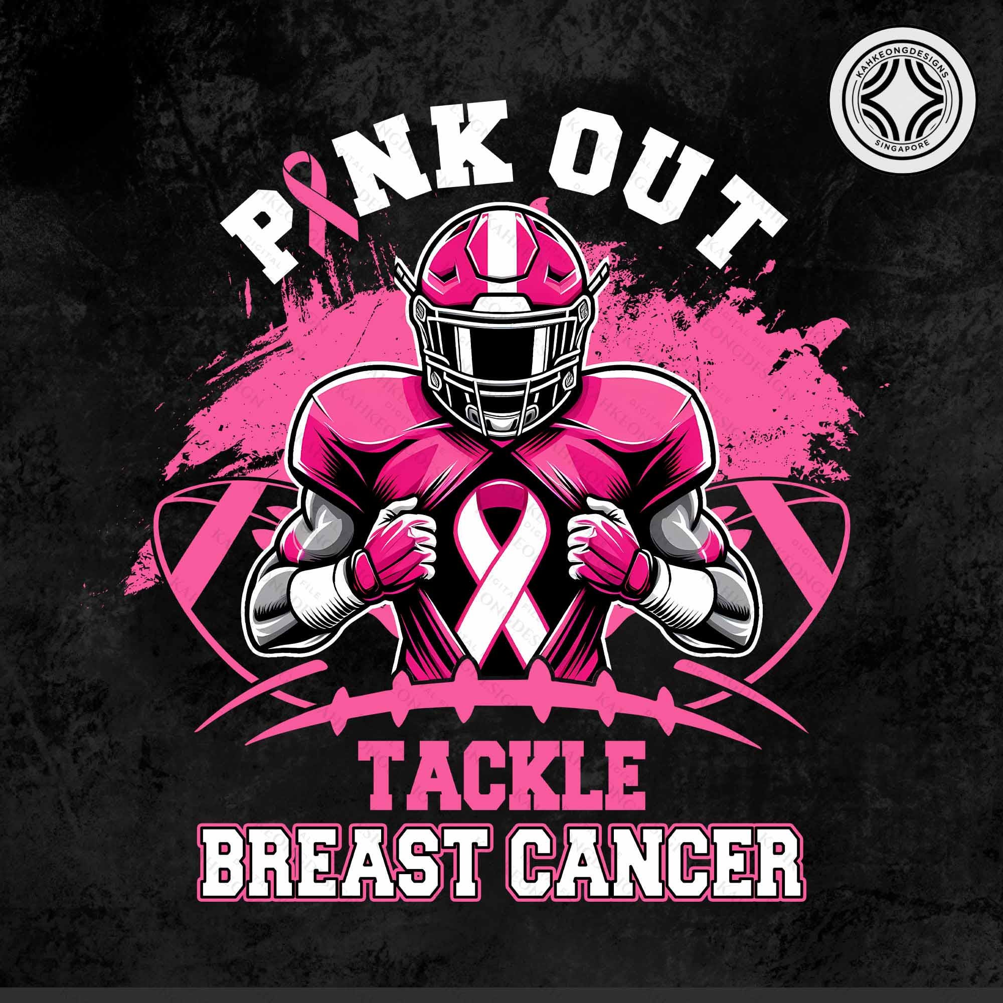 Breast Cancer Football Pink Out Png, Sport Breast Cancer Png, Pink Ribbon Png, American Football Png, Sport Pink Out Shirt Design SCU