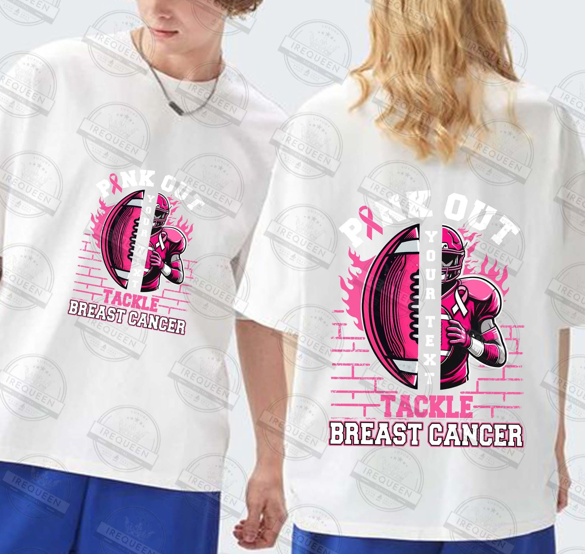 Breast Cancer Football Pink Out Png, Sport Breast Cancer Png, Pink Ribbon Png, American Football, Sport Pink Out Shirt Design, Digital File SCU