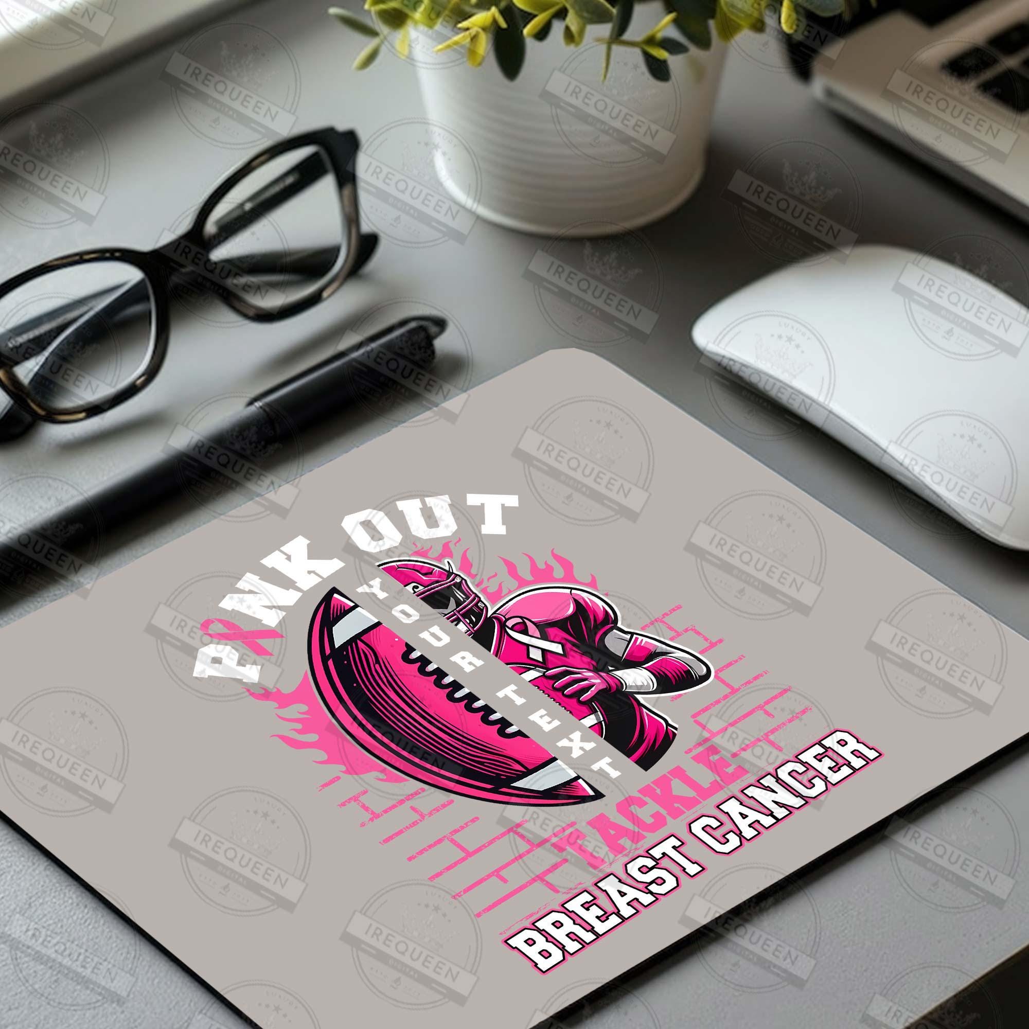 Breast Cancer Football Pink Out Png, Sport Breast Cancer Png, Pink Ribbon Png, American Football, Sport Pink Out Shirt Design, Digital File SCU