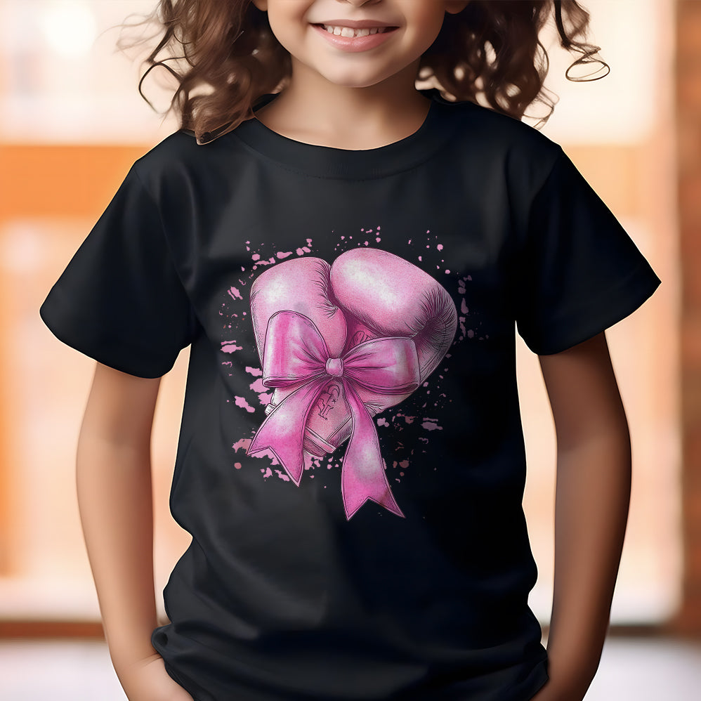 Breast Cancer With Boxing Gloves T-shirt, breast cancer awareness T-shirt