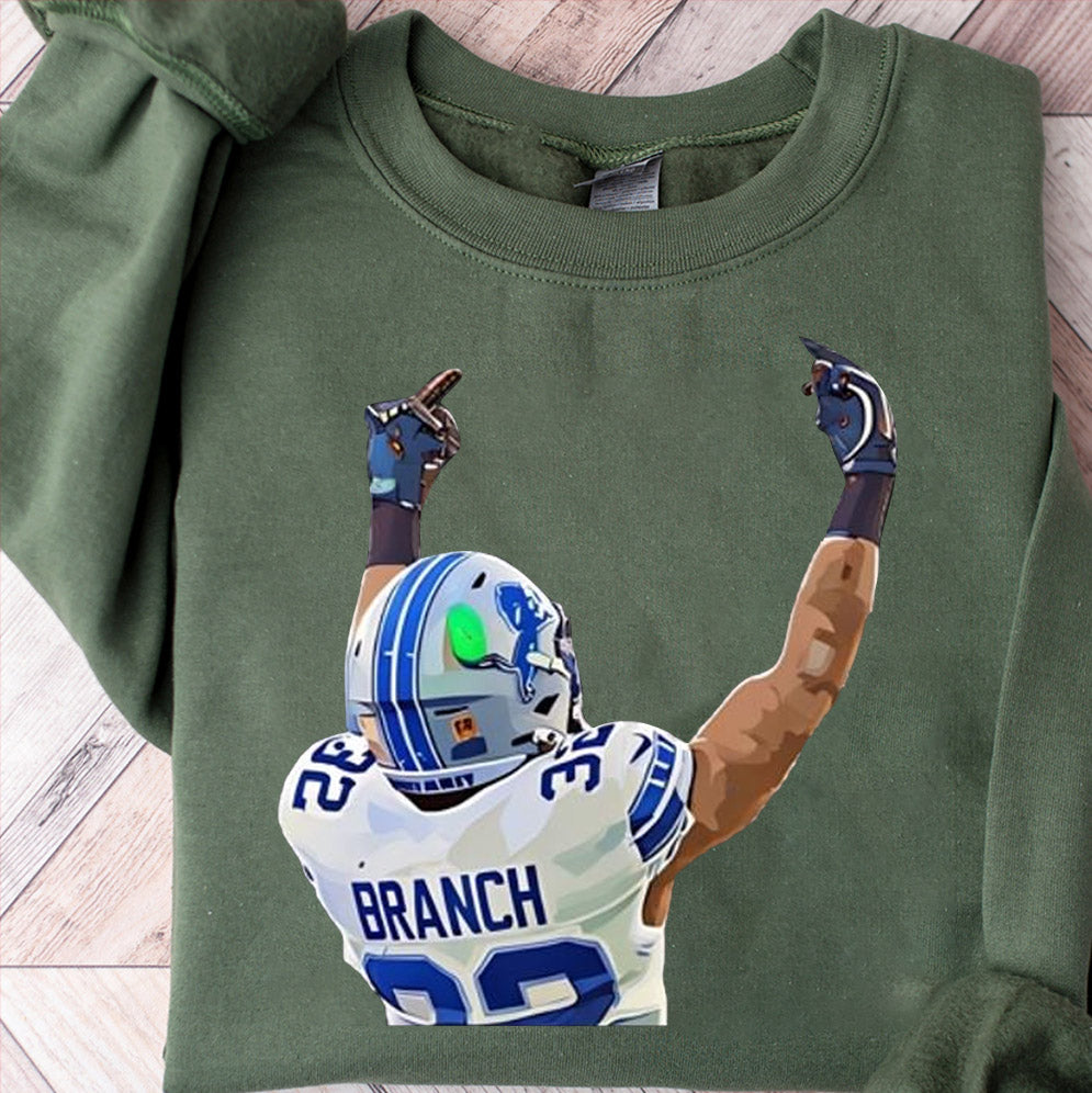 Brian Branch Middle Finger Shirt, Sweatshirt, Hoodie, High-Quality Vintage-Inspired Design, Perfect Gift for Lions Fans, Detroit Football