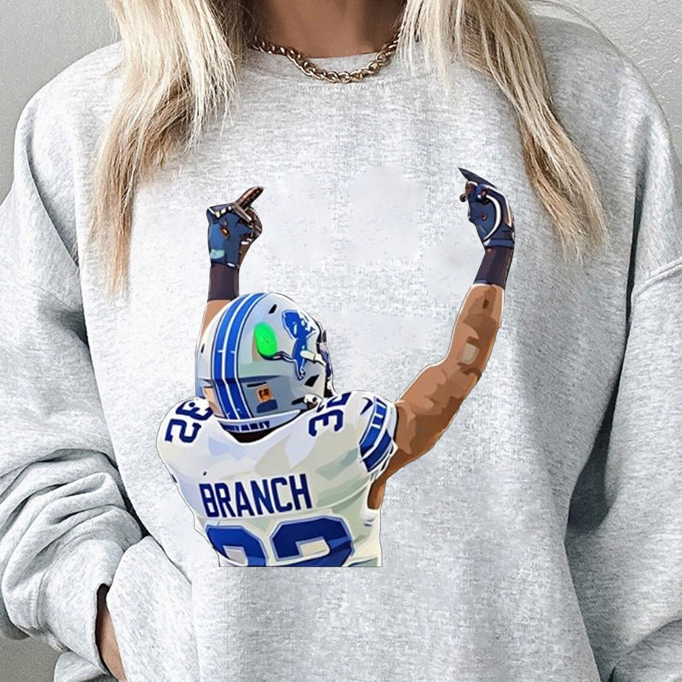 Brian Branch Middle Finger Shirt, Sweatshirt, Hoodie, High-Quality Vintage-Inspired Design, Perfect Gift for Lions Fans, Detroit Football