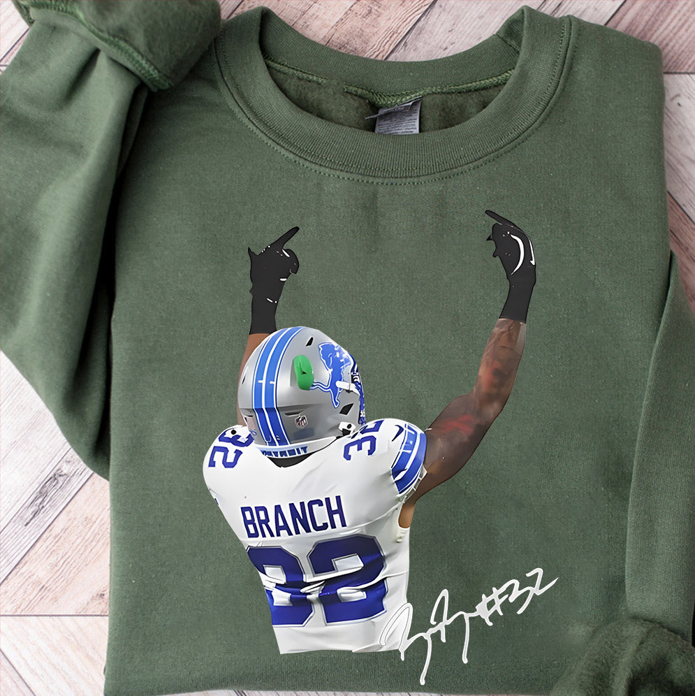 Brian Branch Middle Finger Shirt, Sweatshirt, Hoodie, High-Quality Vintage-Inspired Design, Perfect Gift for Lions Fans V2, Detroit Football