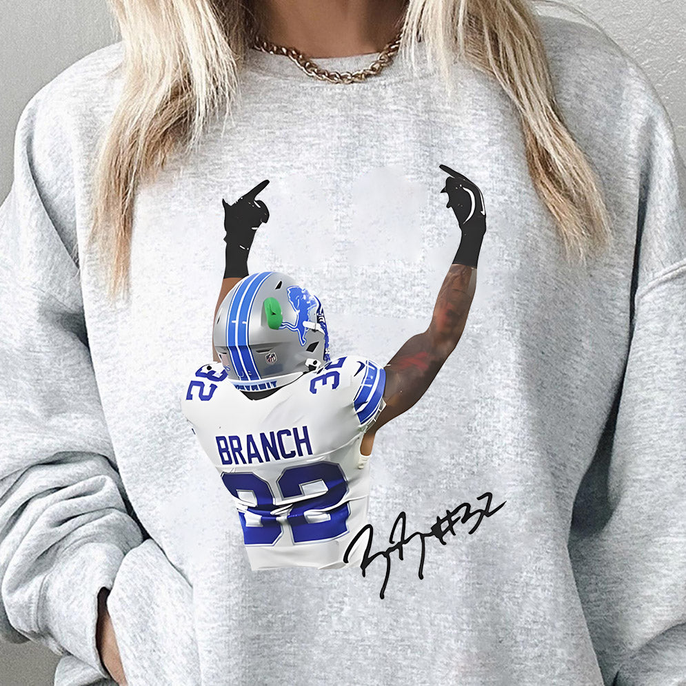 Brian Branch Middle Finger Shirt, Sweatshirt, Hoodie, High-Quality Vintage-Inspired Design, Perfect Gift for Lions Fans V2, Detroit Football