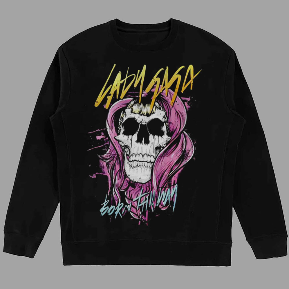 Bruno Mars Lady Gaga Born This Way Skull Shirt