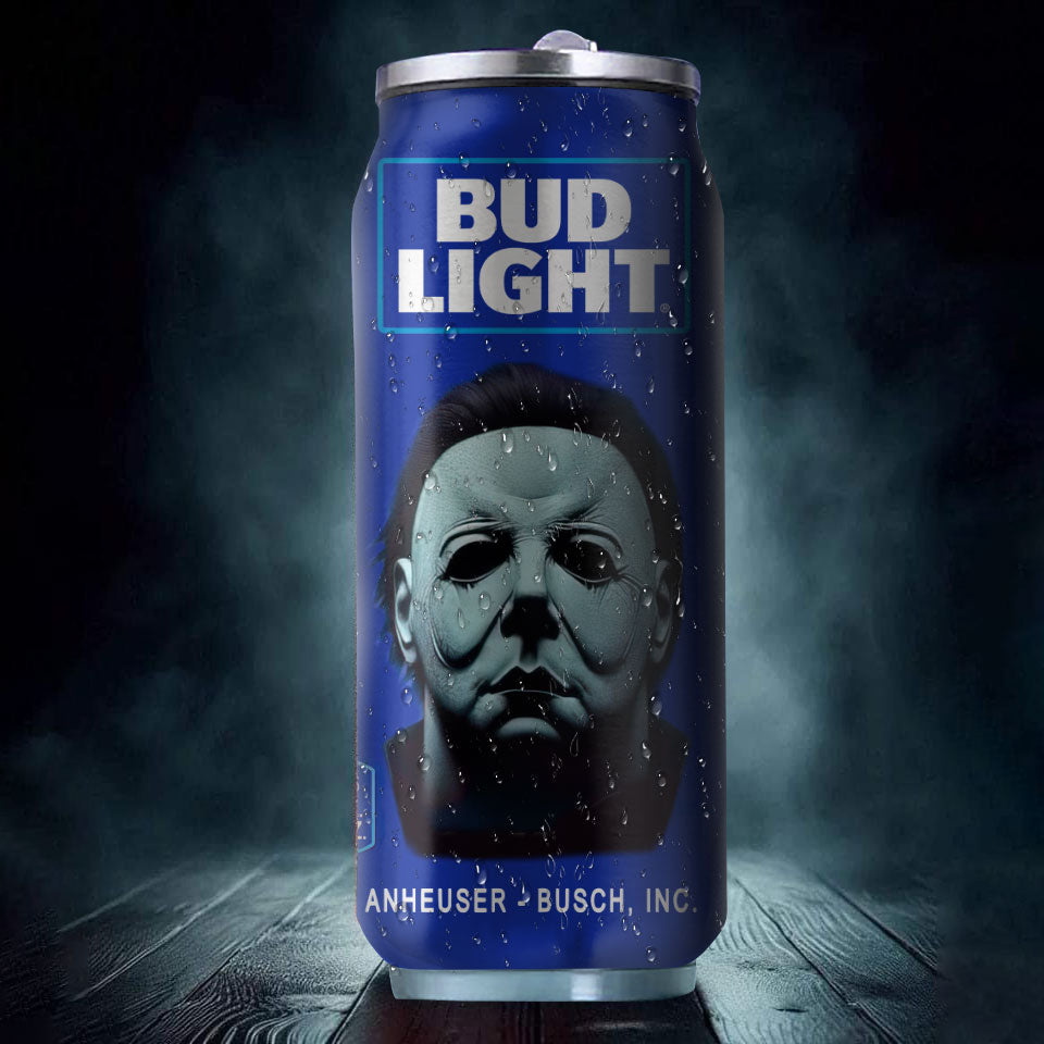 Bud Light Drink Michael Myers Halloween Insulated Tumbler Stainless Steel Water - 16Oz 324113_parent tumb1