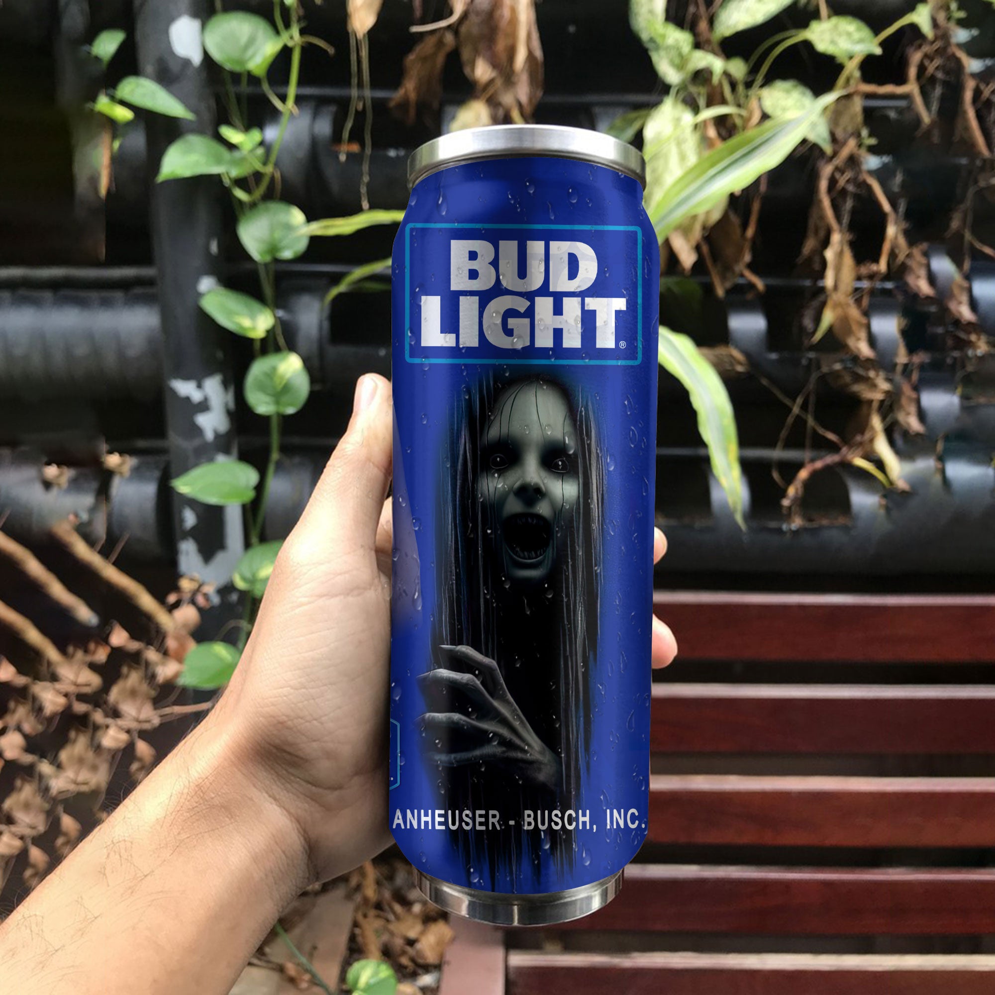 Bud Light Horror Character Halloween Insulated Tumbler Stainless Steel Water - 16Oz 133799_parent tumb1