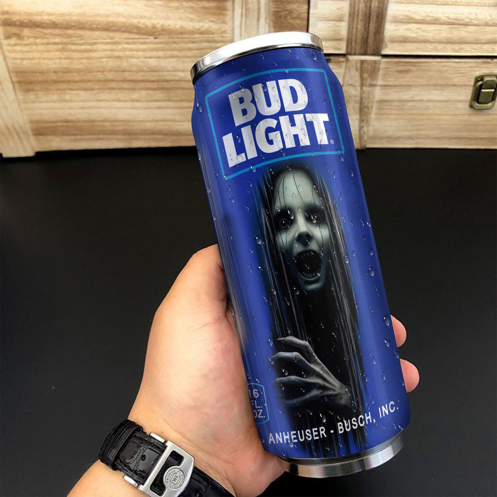 Bud Light Horror Character Halloween Insulated Tumbler Stainless Steel Water - 16Oz 133799_parent tumb1