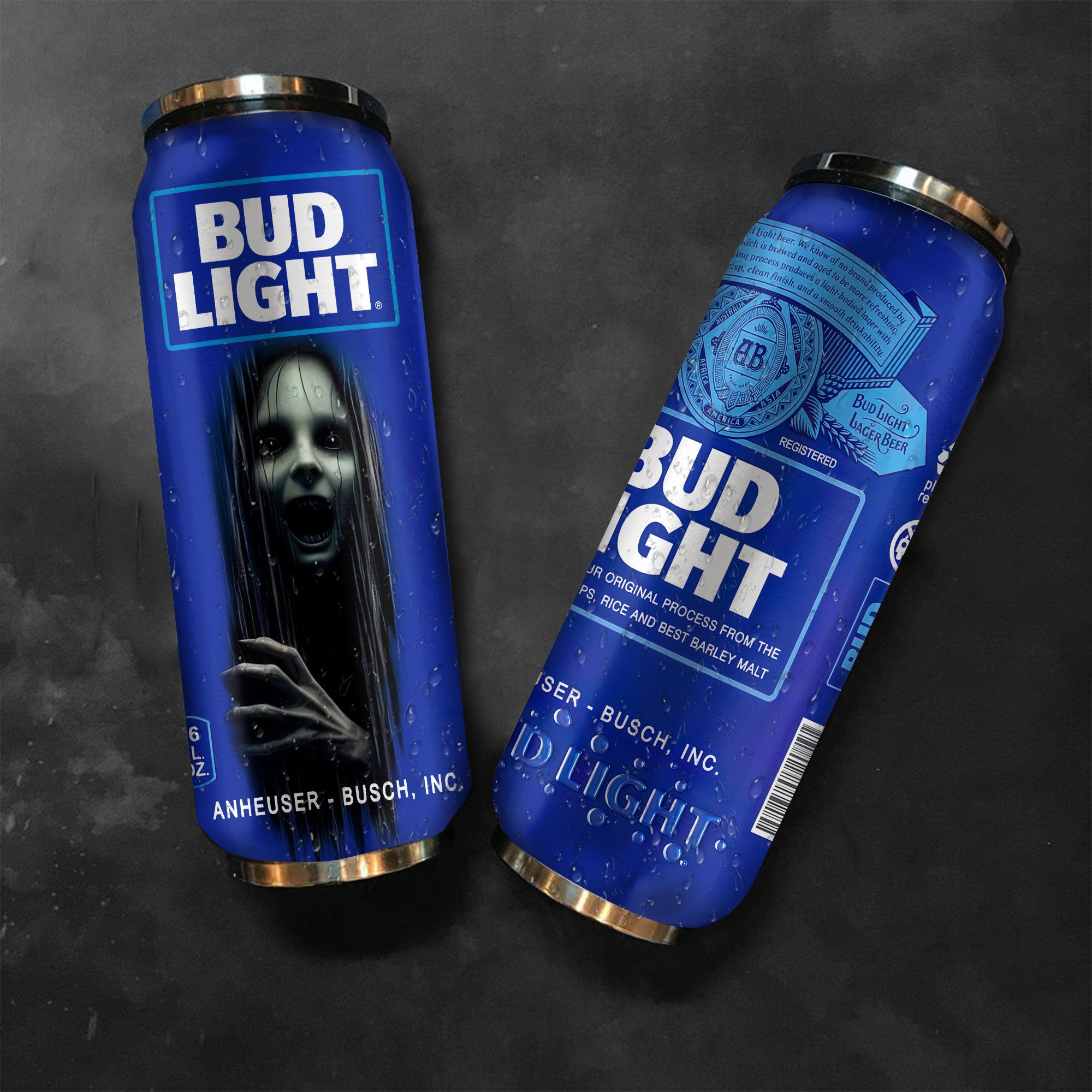 Bud Light Horror Character Halloween Insulated Tumbler Stainless Steel Water - 16Oz 133799_parent tumb1