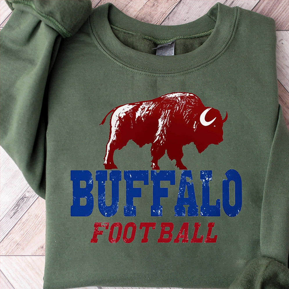 Buffalo Football Vintage Sweatshirt, Retro Buffalo Football Crewneck, Buffalo Bills Football Shirt, Bills Football Gift