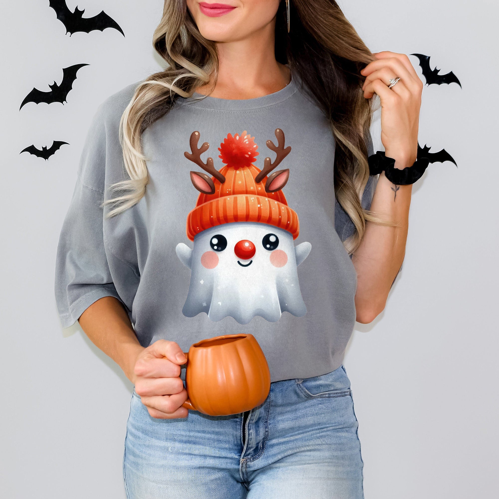Halloween Ghost Shirt, Cute Ghost Shirt, Womens Halloween Shirt, Cute Fall Shirt, Spooky Season Shirt HW2507 14