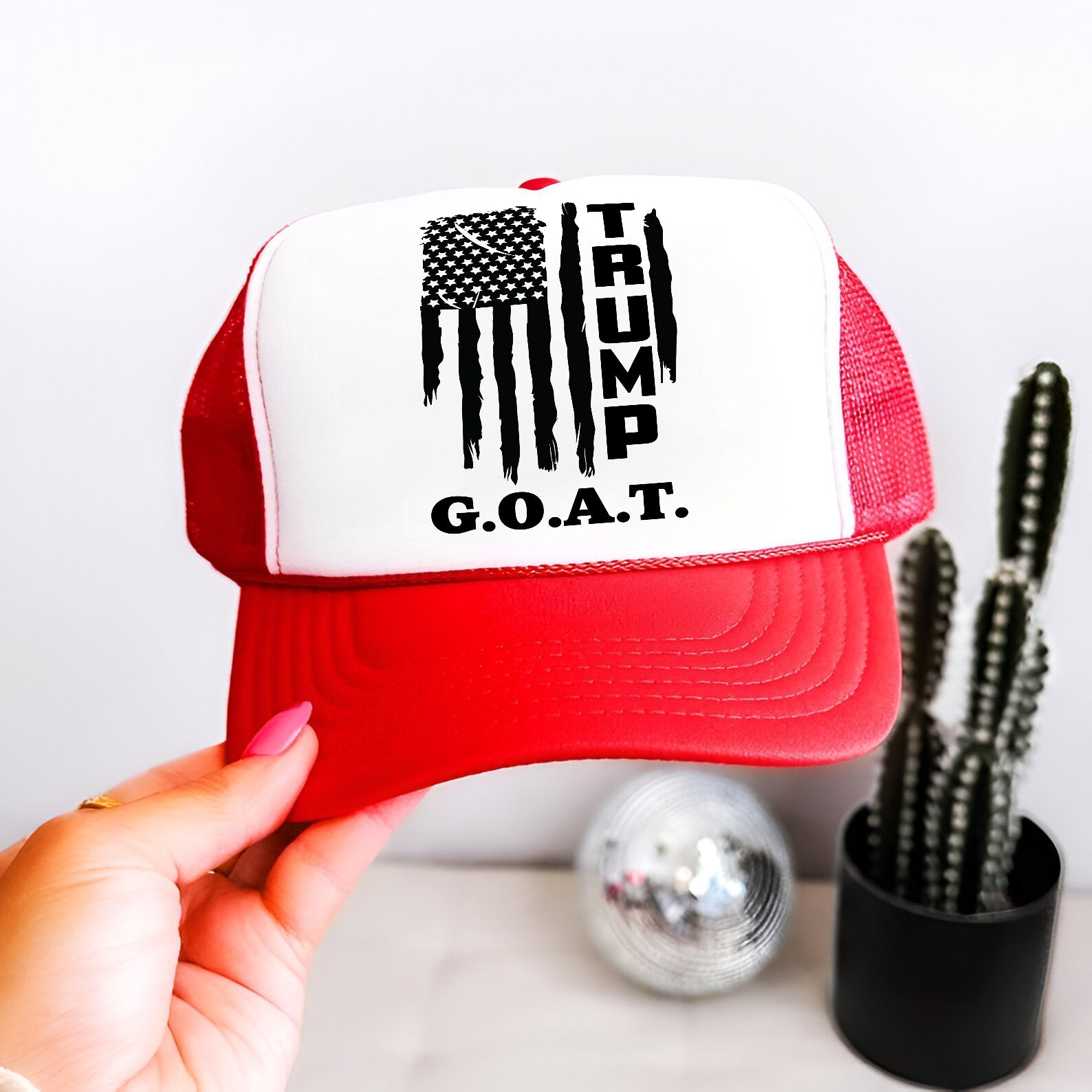 Trump Goat Embroidered Hat Trucker Hat #34 Tu4