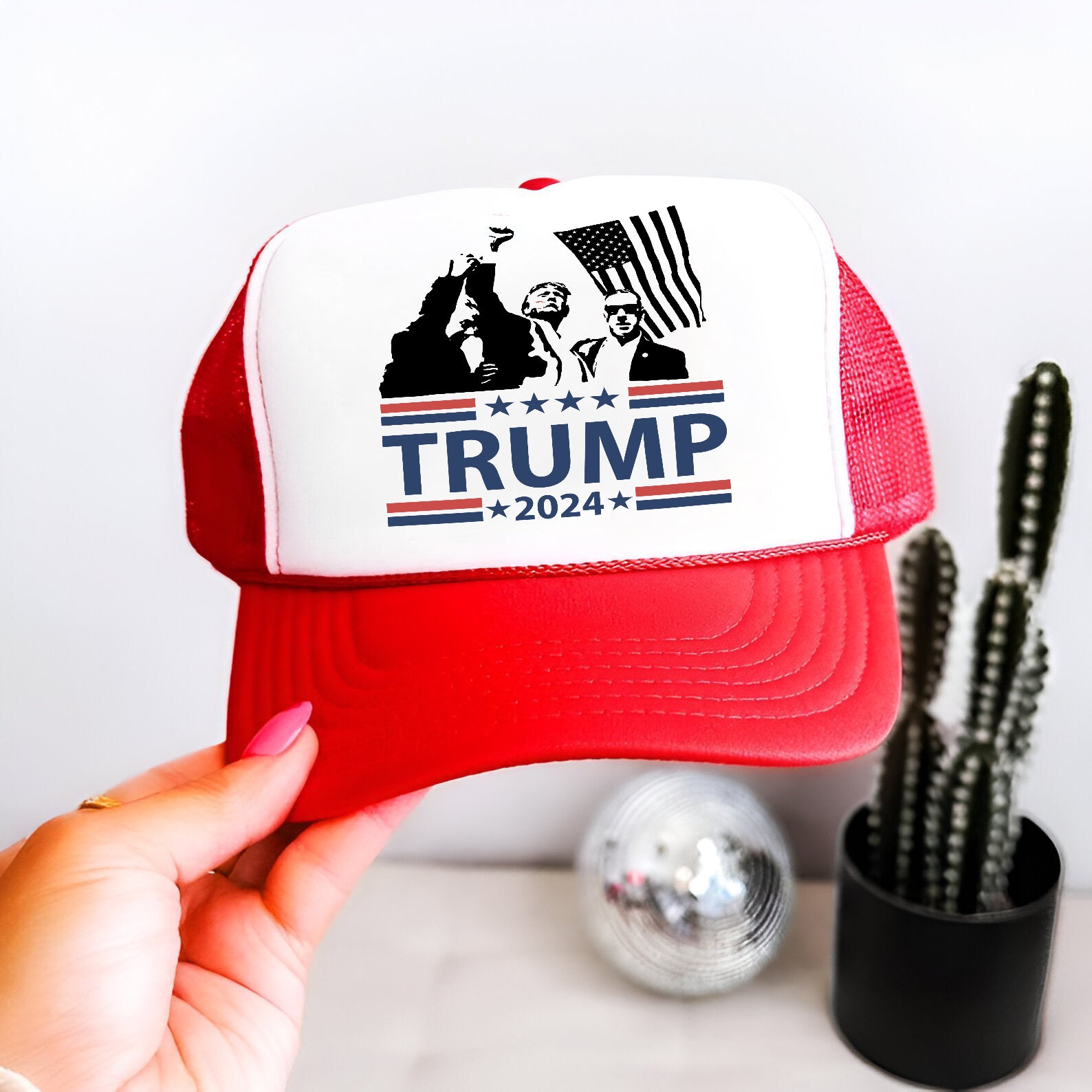 Trump 2024 Embroidered Hat Trucker Hat #37 Tu4