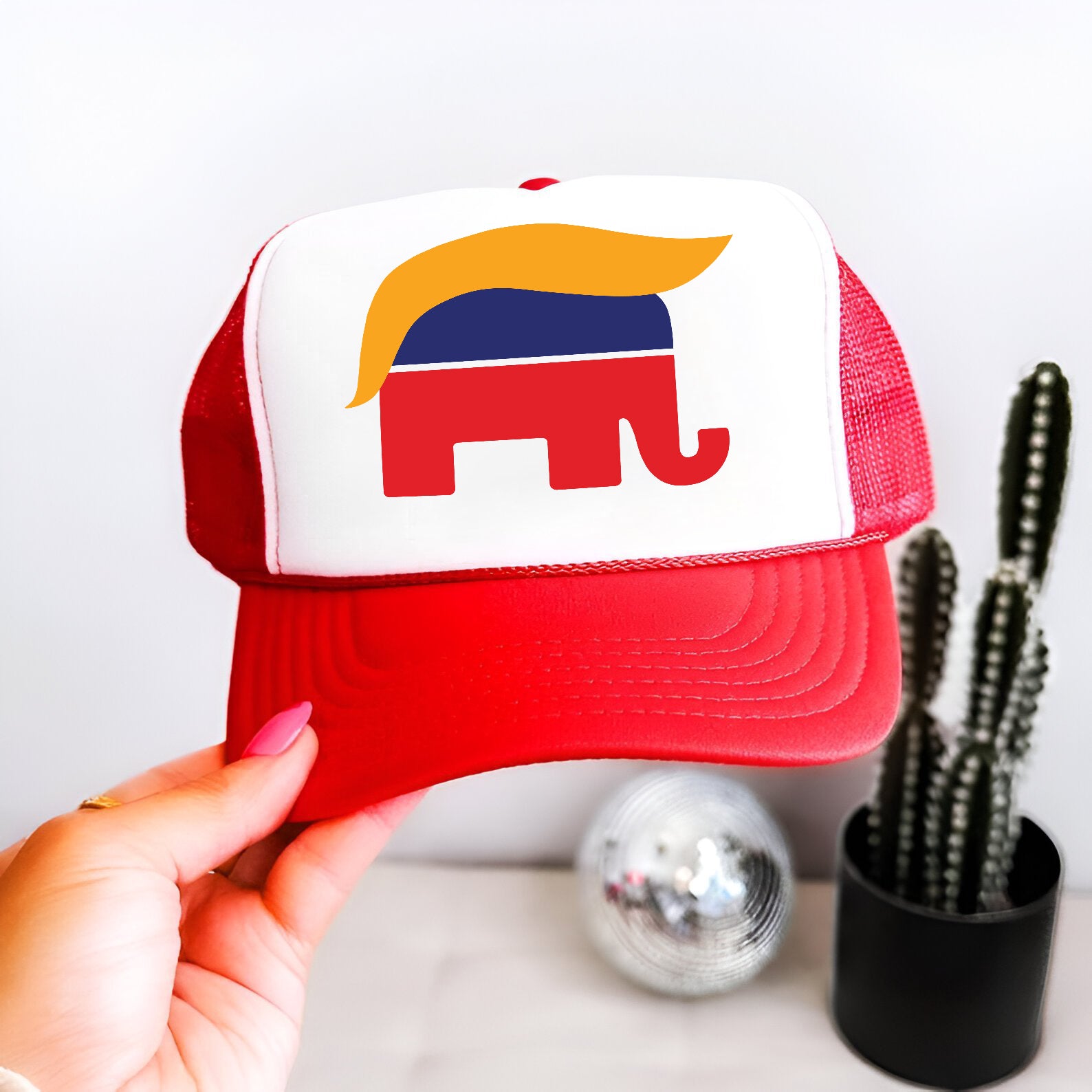 Trump Icon Embroidered Hat Trucker Hat #3 Tu4