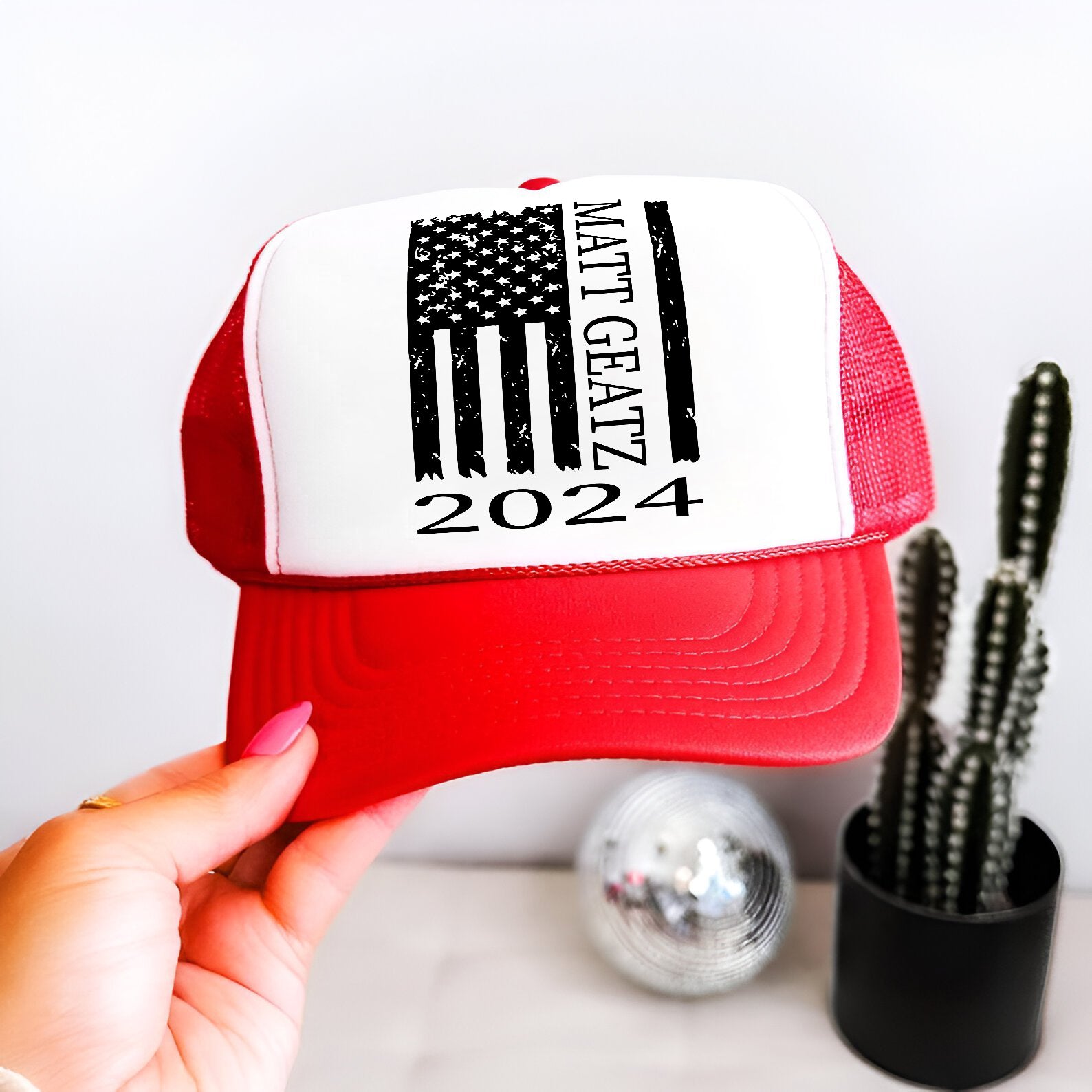 Matt Geatz 2024 Trump Embroidered Hat Trucker Hat #6 Tu4