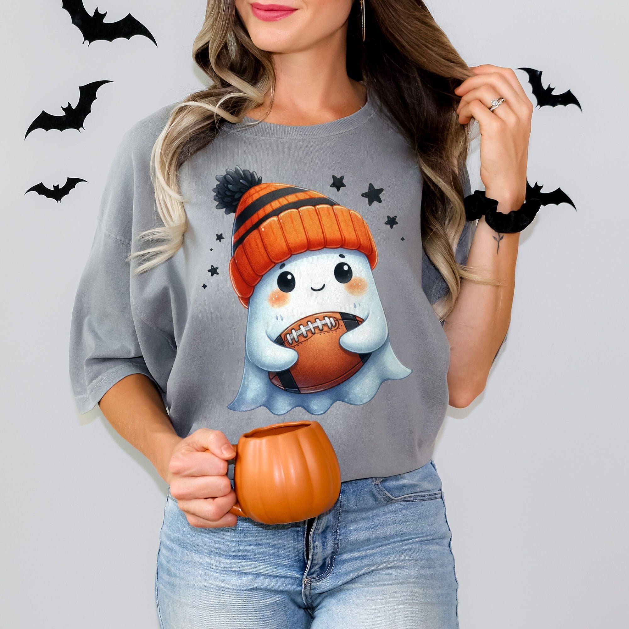 Halloween Ghost Shirt, Cute Ghost Shirt, Womens Halloween Shirt, Cute Fall Shirt, Spooky Season Shirt HW2507 19