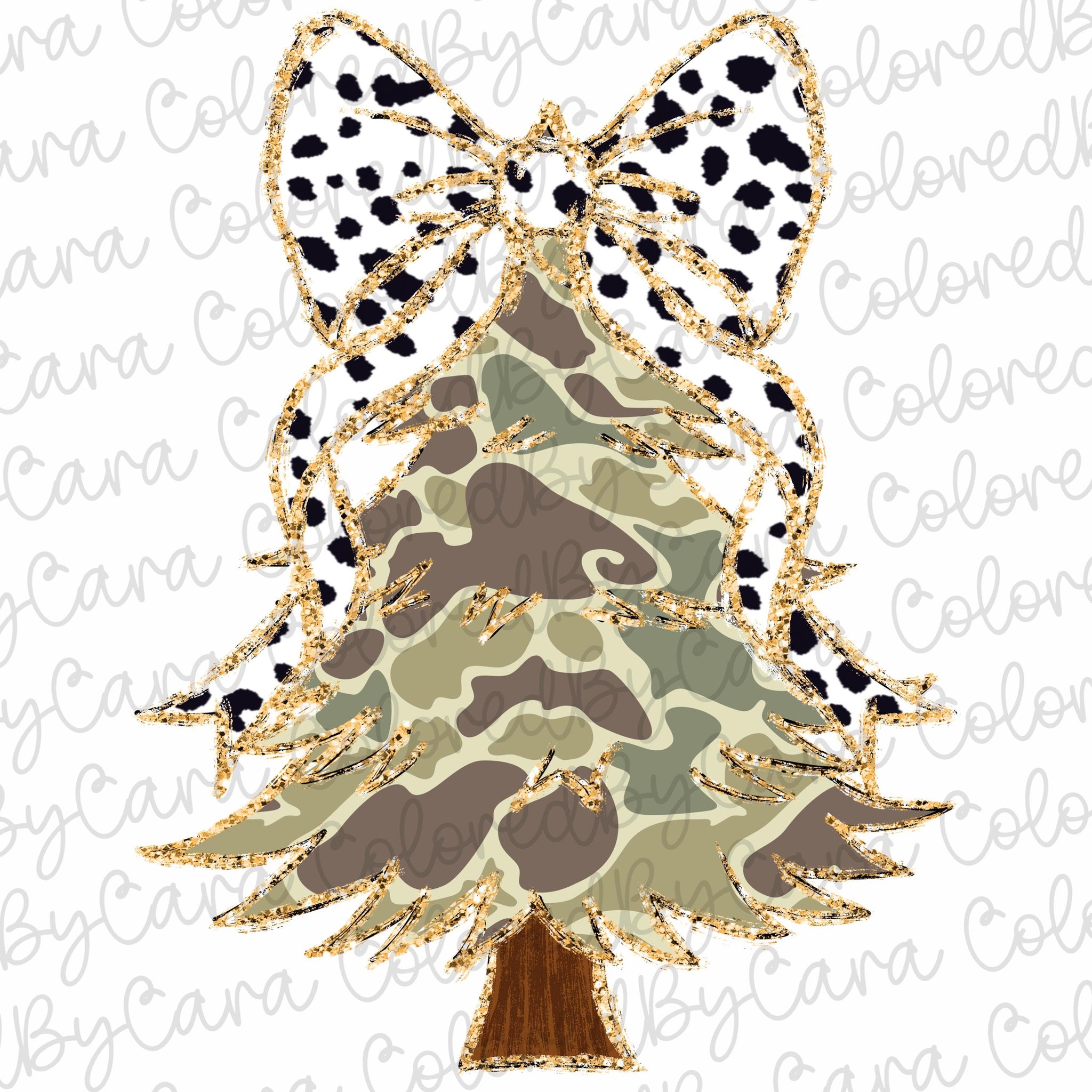 Camo Coquette glitter Christmas png girls Christmas tree design dtf Christmas girls winter png kids santa design bow acrylic brushstroke SCU