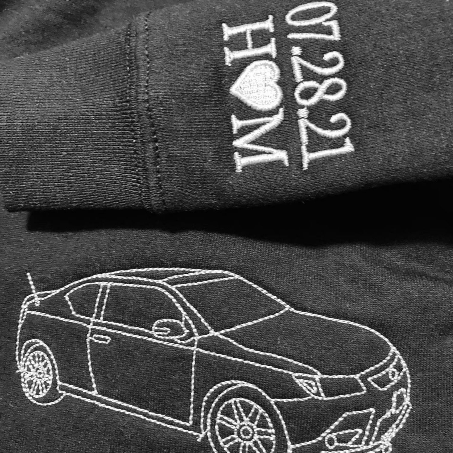 Custom Embroidered Car Hoodie, Sweatshirt em1