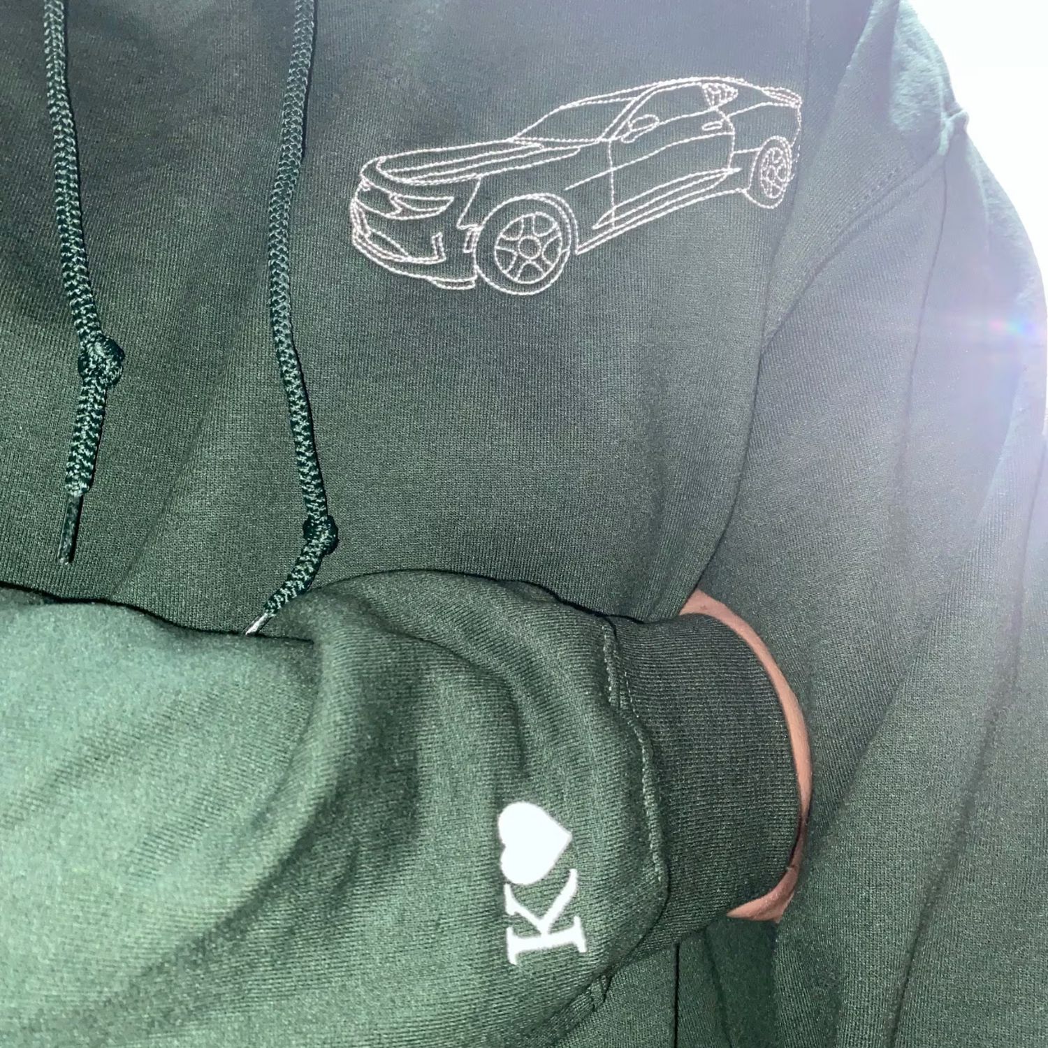 Custom Embroidered Car Hoodie, Sweatshirt em1