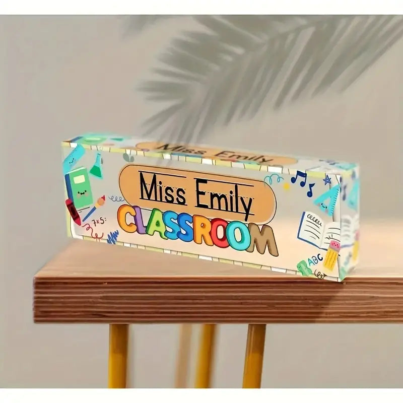 Custom Acrylic Desk Name Plate - Personalized Office Decor For Men & Women, Ideal Gift For Bosses, Teachers, Students, TC31J7