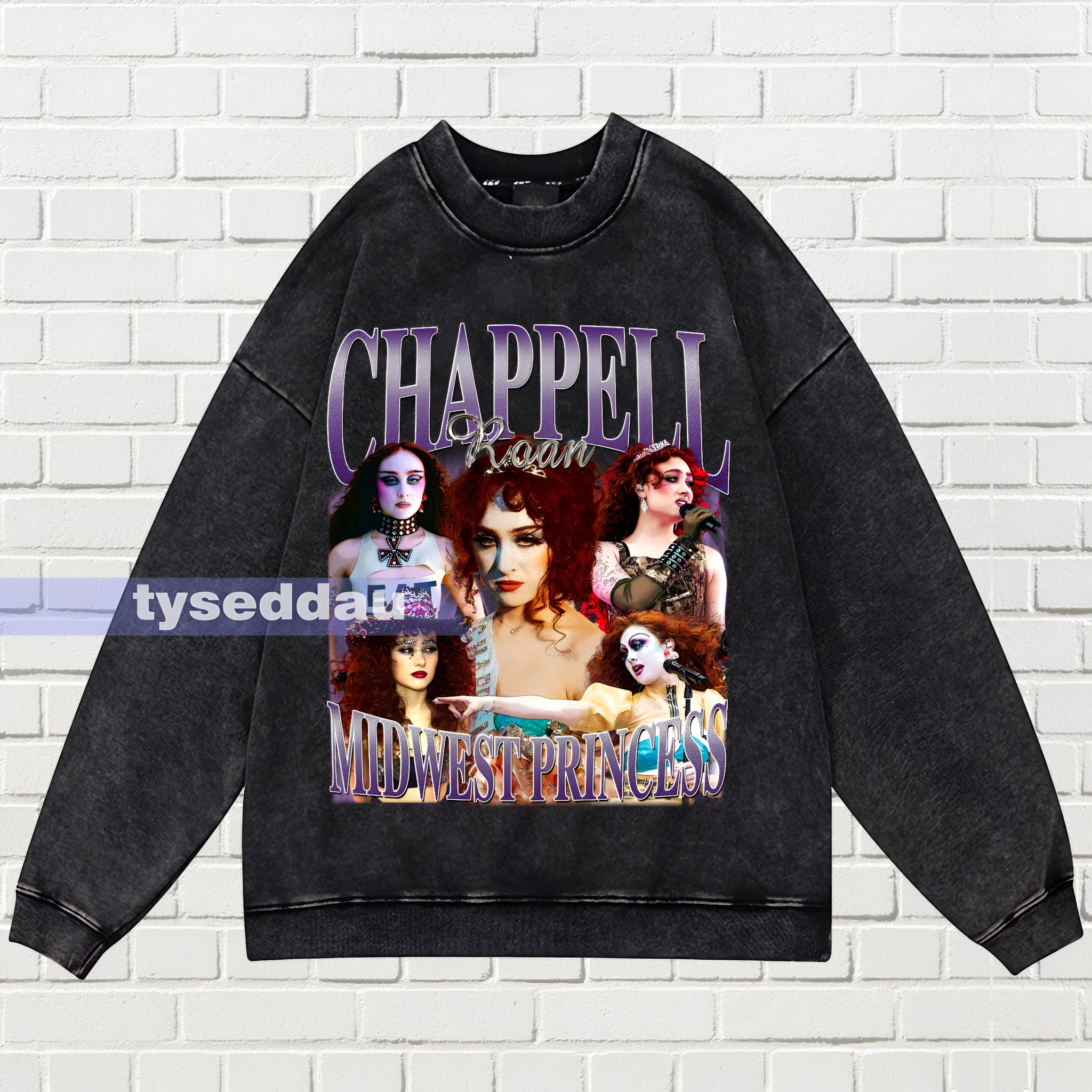 pixelcut-export (9)Chappell Roan Midwest Princess Vintage Washed T-Shirt,Chappell Roan Midwest Princess Homage Graphic Unisex Long Sleeve