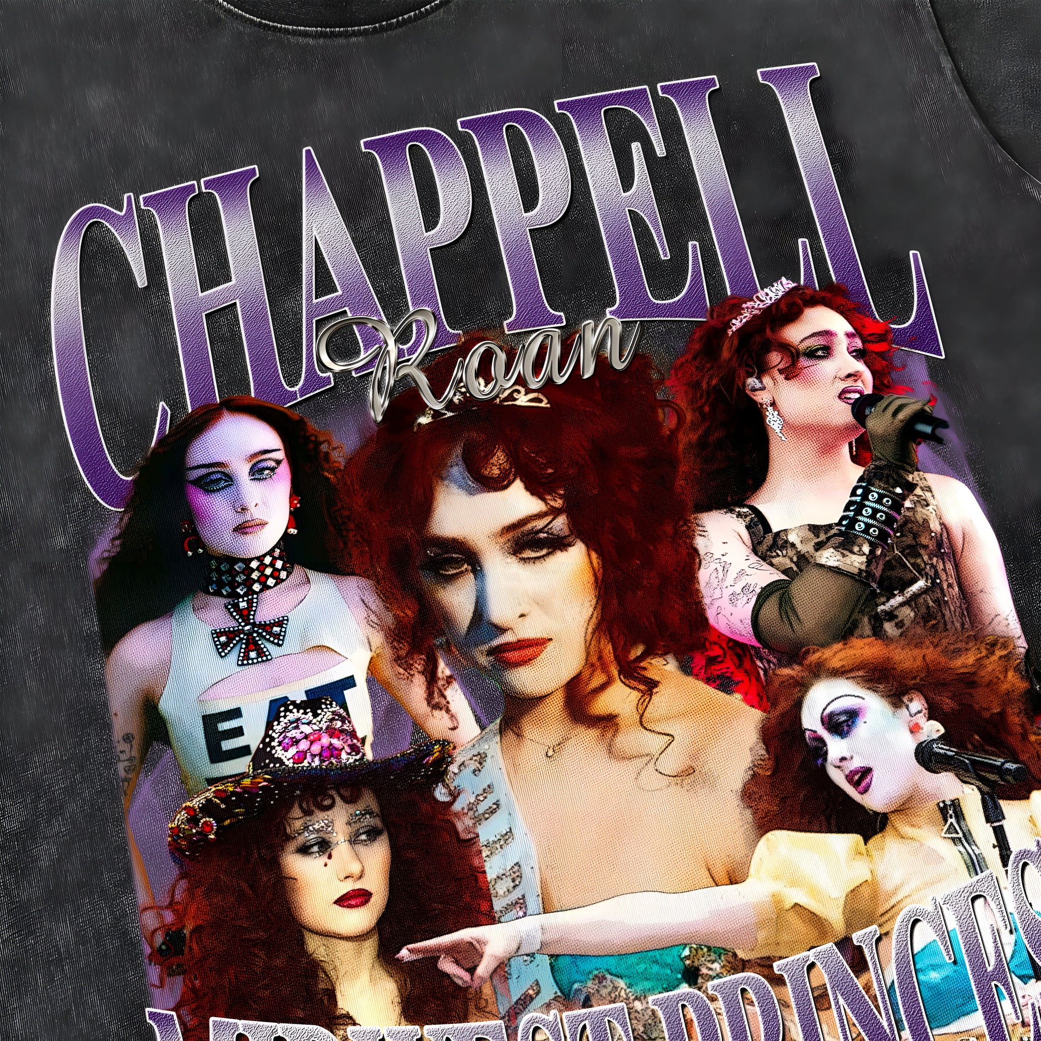 pixelcut-export (9)Chappell Roan Midwest Princess Vintage Washed T-Shirt,Chappell Roan Midwest Princess Homage Graphic Unisex Long Sleeve