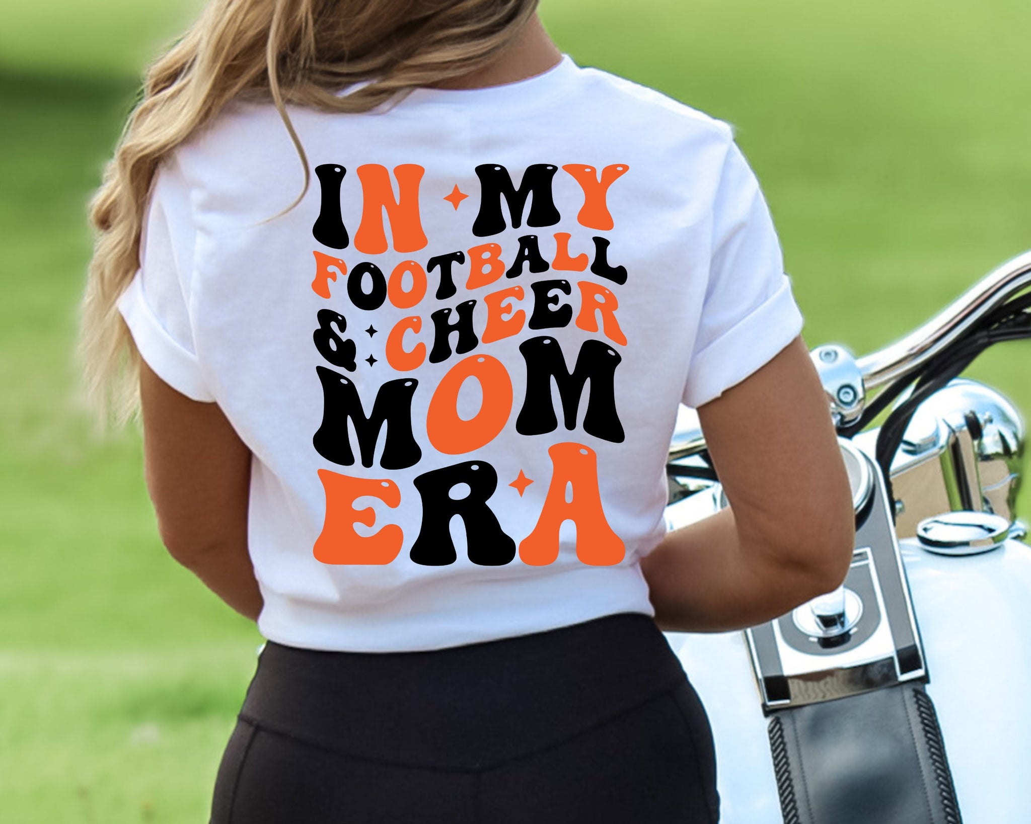 Cheer and Football Mom Shirt, Personalized Gift for Cheer Mom, Football Mom Shirt, Mom of Both Custom Shirt Cheer Football Mom Era Kids Name 1 FB2308