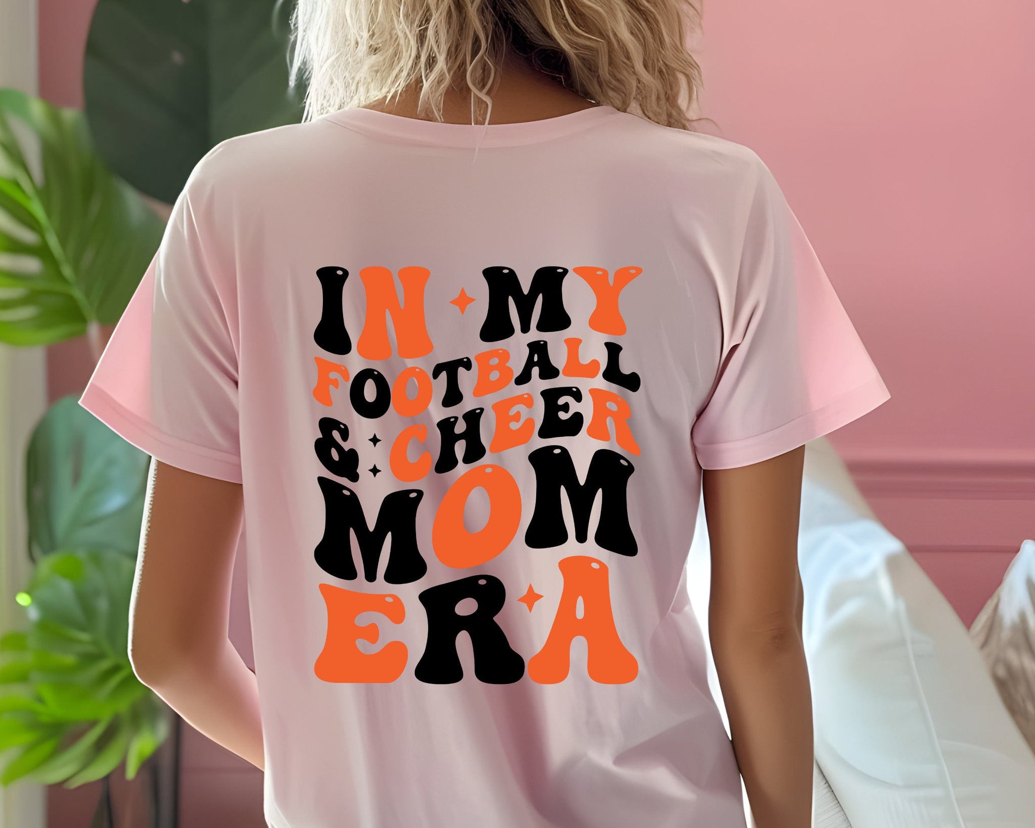 Cheer and Football Mom Shirt, Personalized Gift for Cheer Mom, Football Mom Shirt, Mom of Both Custom Shirt Cheer Football Mom Era Kids Name 1 FB2308