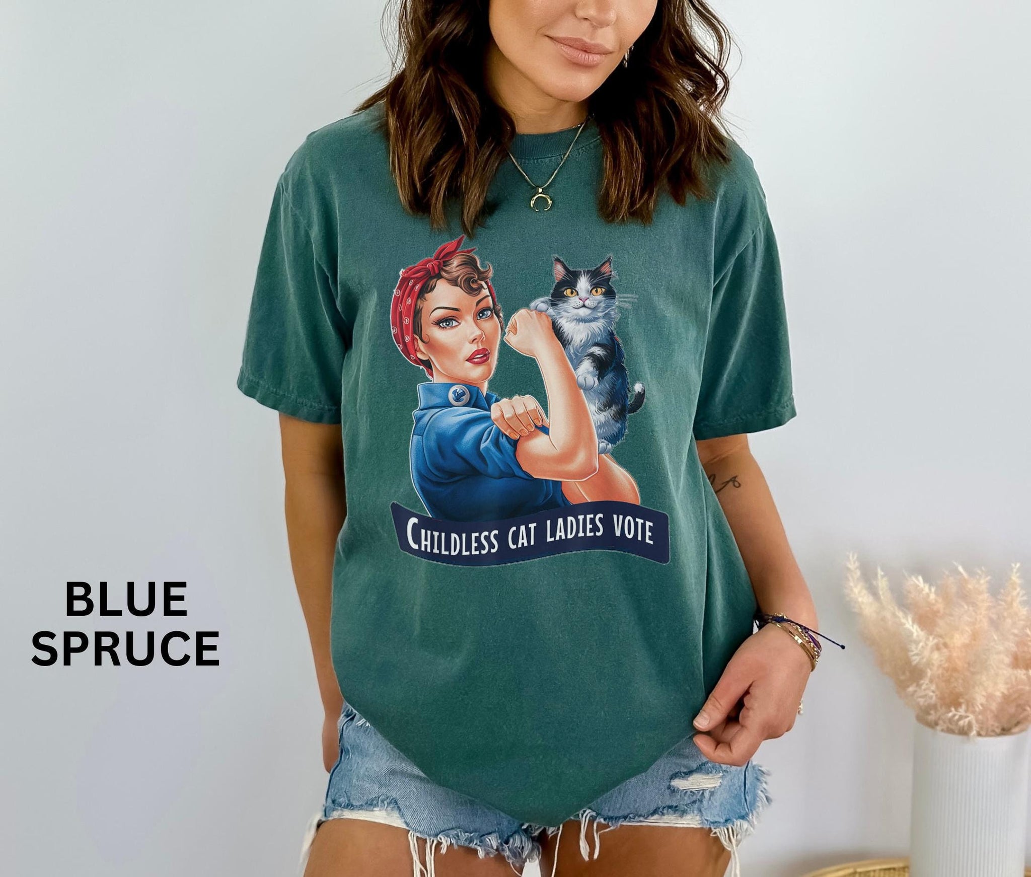 Childless Cat Lady shirt, Childless Cat Ladies, Vote 2024, Feminist Shirt, Anti Republican t-shirt, Pro choice, liberal, fight for democracy  TD2907N 05