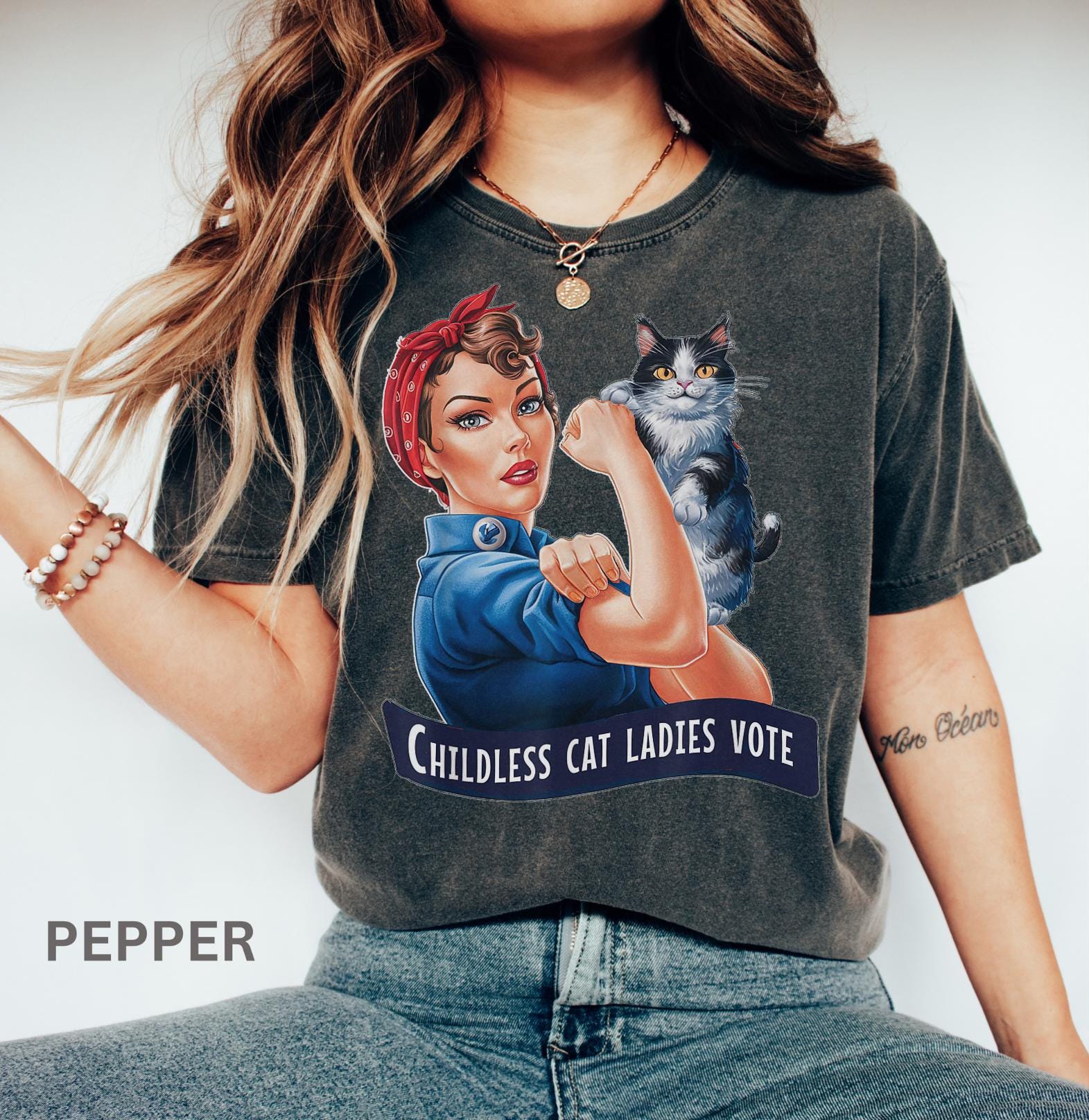 Childless Cat Lady shirt, Childless Cat Ladies, Vote 2024, Feminist Shirt, Anti Republican t-shirt, Pro choice, liberal, fight for democracy  TD2907N 05