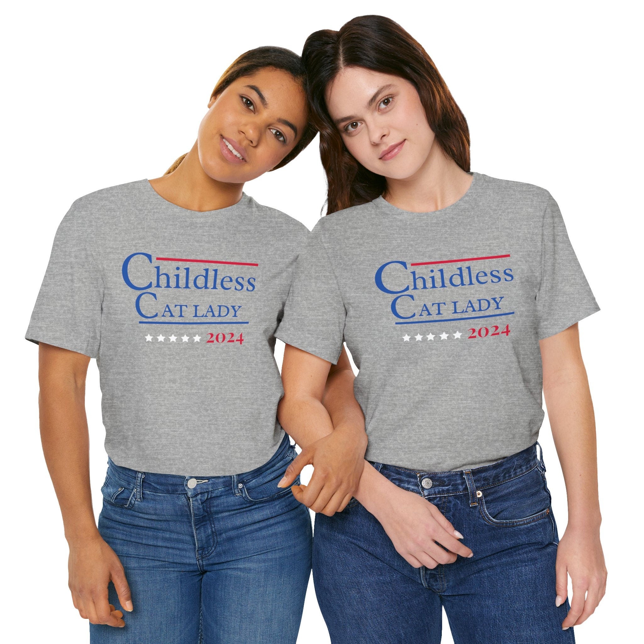 Childless Cat Lady shirt #teamcatlady  Cat Lady for President  Unisex Jersey Short Sleeve Tee  Election 2024  TD2907N 04