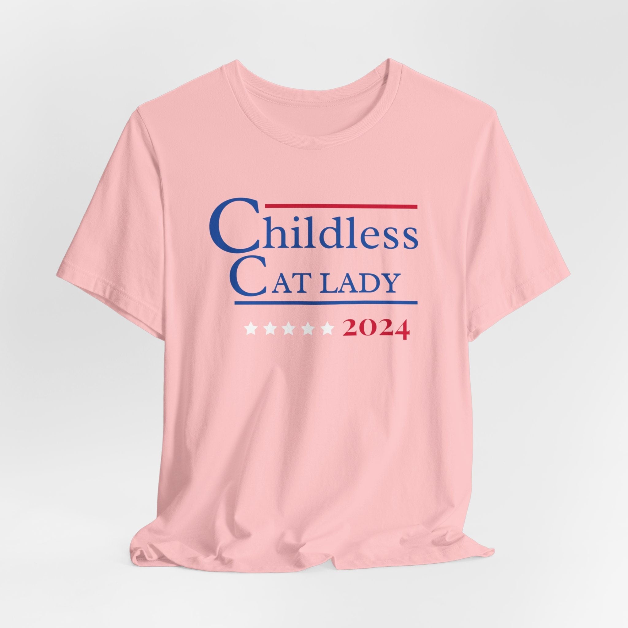 Childless Cat Lady shirt #teamcatlady  Cat Lady for President  Unisex Jersey Short Sleeve Tee  Election 2024  TD2907N 04