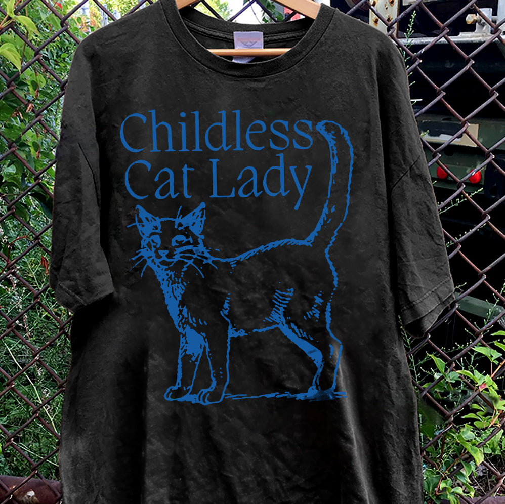 Childless For Cat Ladies For Harris 2024 Shirt, Childless Cat Ladies Against Fascism V4, Feminist Shirt, Trendy Shirt