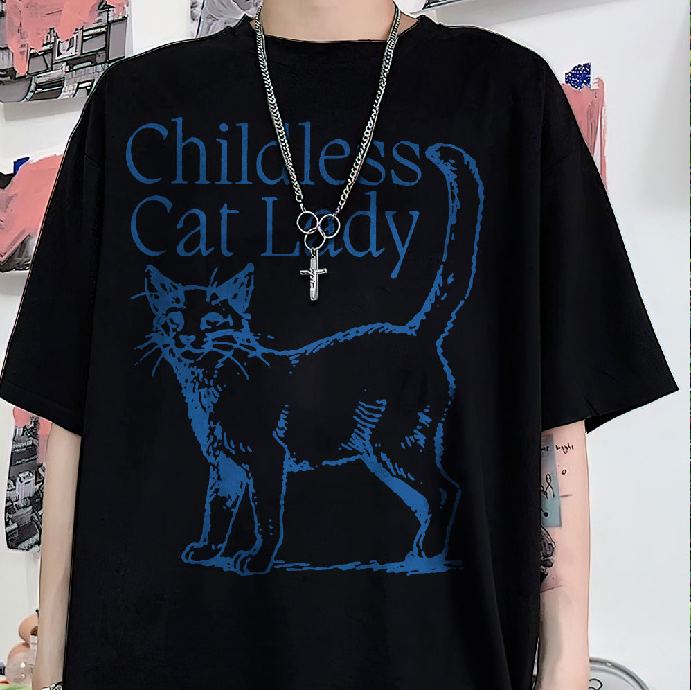 Childless For Cat Ladies For Harris 2024 Shirt, Childless Cat Ladies Against Fascism V4, Feminist Shirt, Trendy Shirt