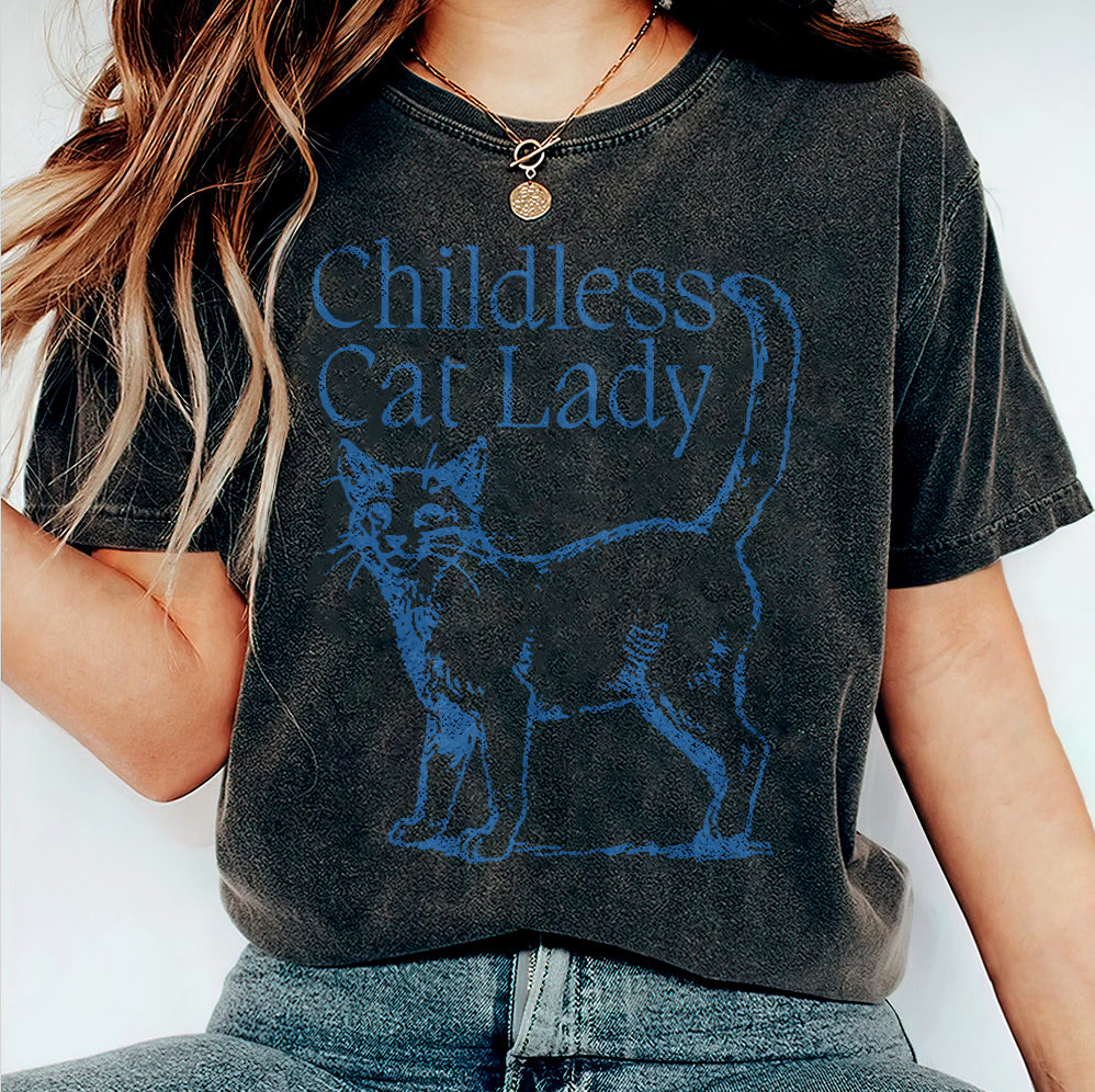 Childless For Cat Ladies For Harris 2024 Shirt, Childless Cat Ladies Against Fascism V4, Feminist Shirt, Trendy Shirt