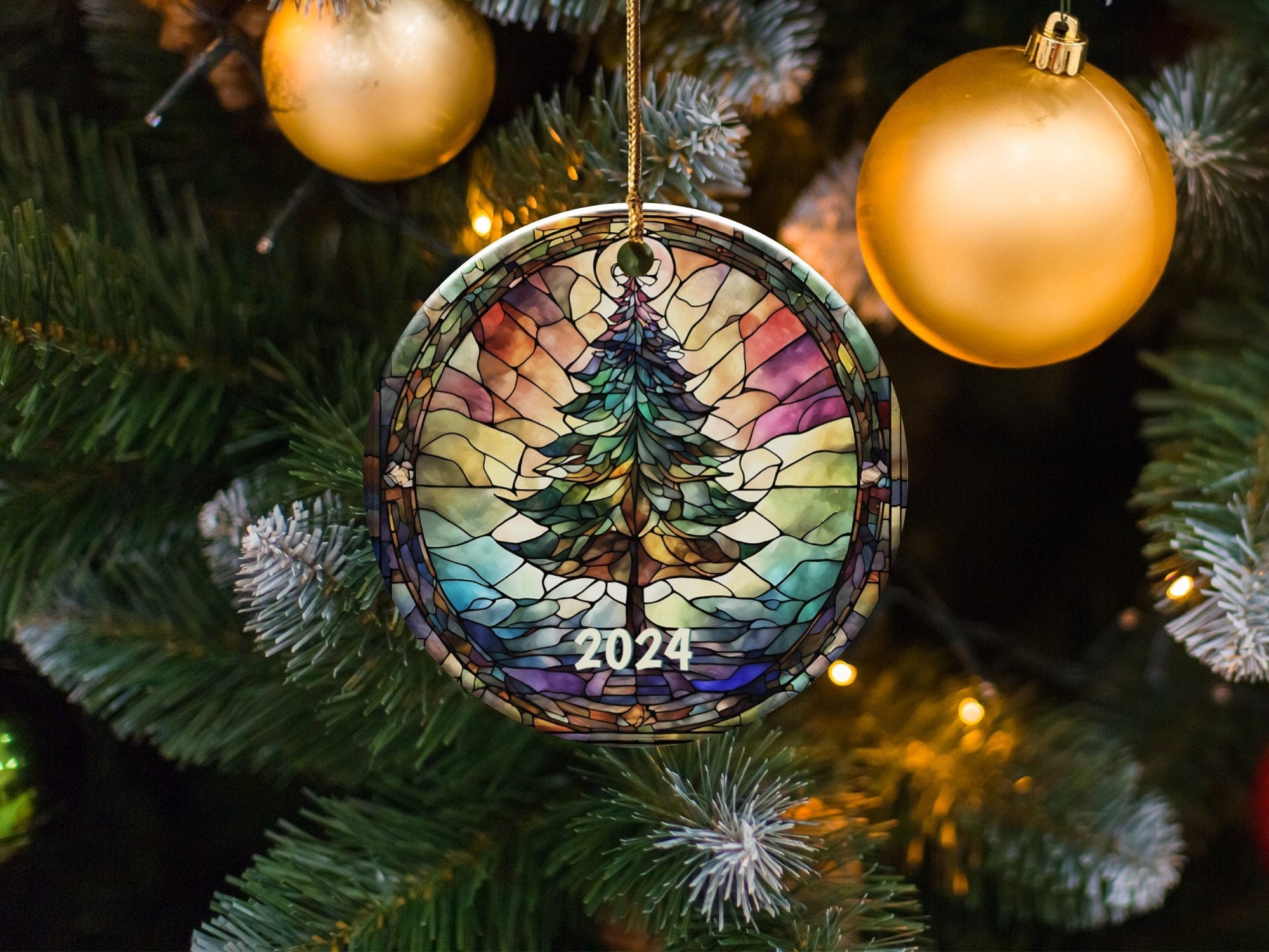 Christmas 2024 Ornament, Gift Christmas Ornaments 2024, Heirloom Gift Keepsake, Round Ceramic Ornament, Gift Exchange, Gift Idea, Xmas Tree HAOR14