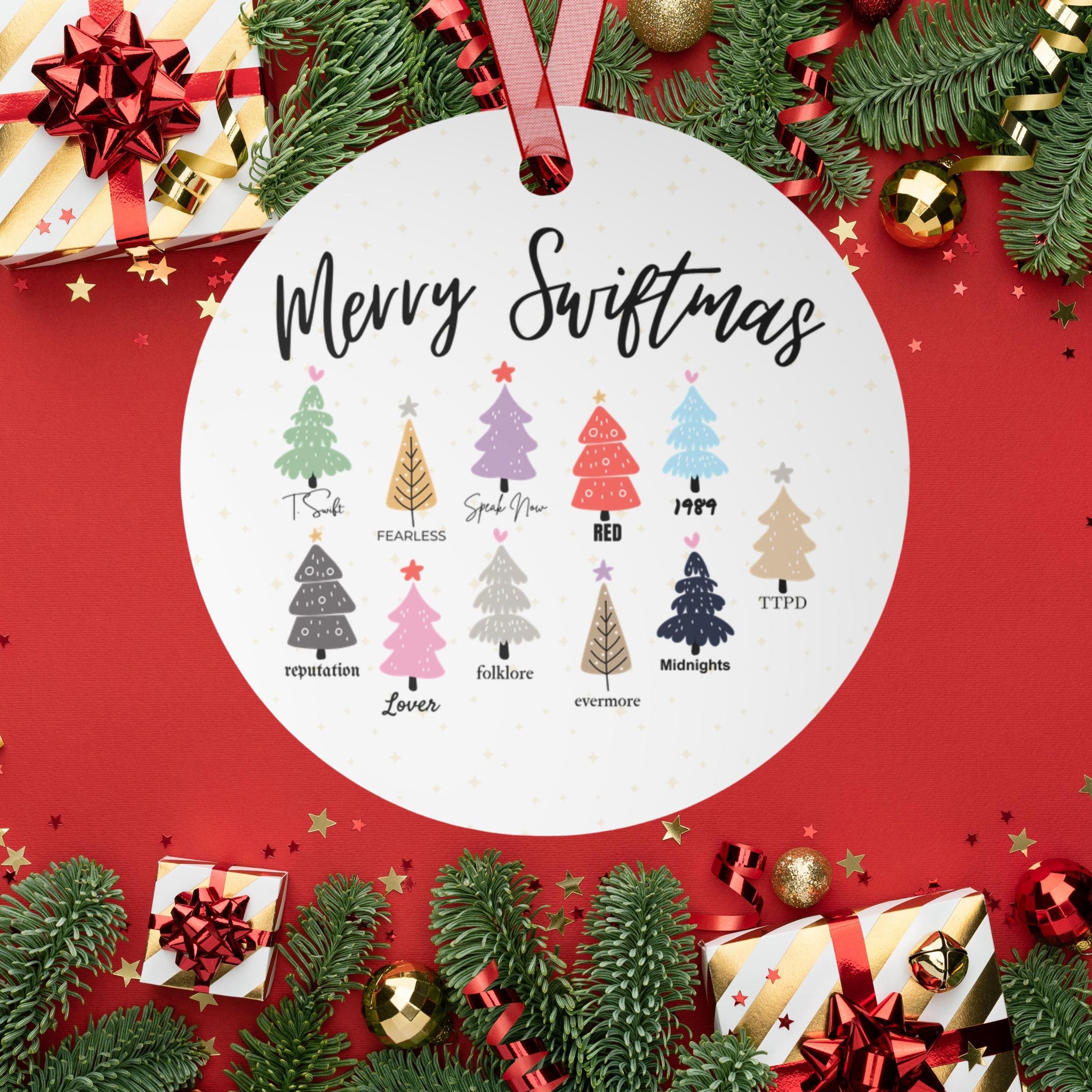 Christmas Ornament Swift, Taylor Album Merch, Eras Concert Ornament, Christmas Gift Swifty, Swift Xmas Gift, Swift Accessorie, TTPD, Taytay ORH1710T