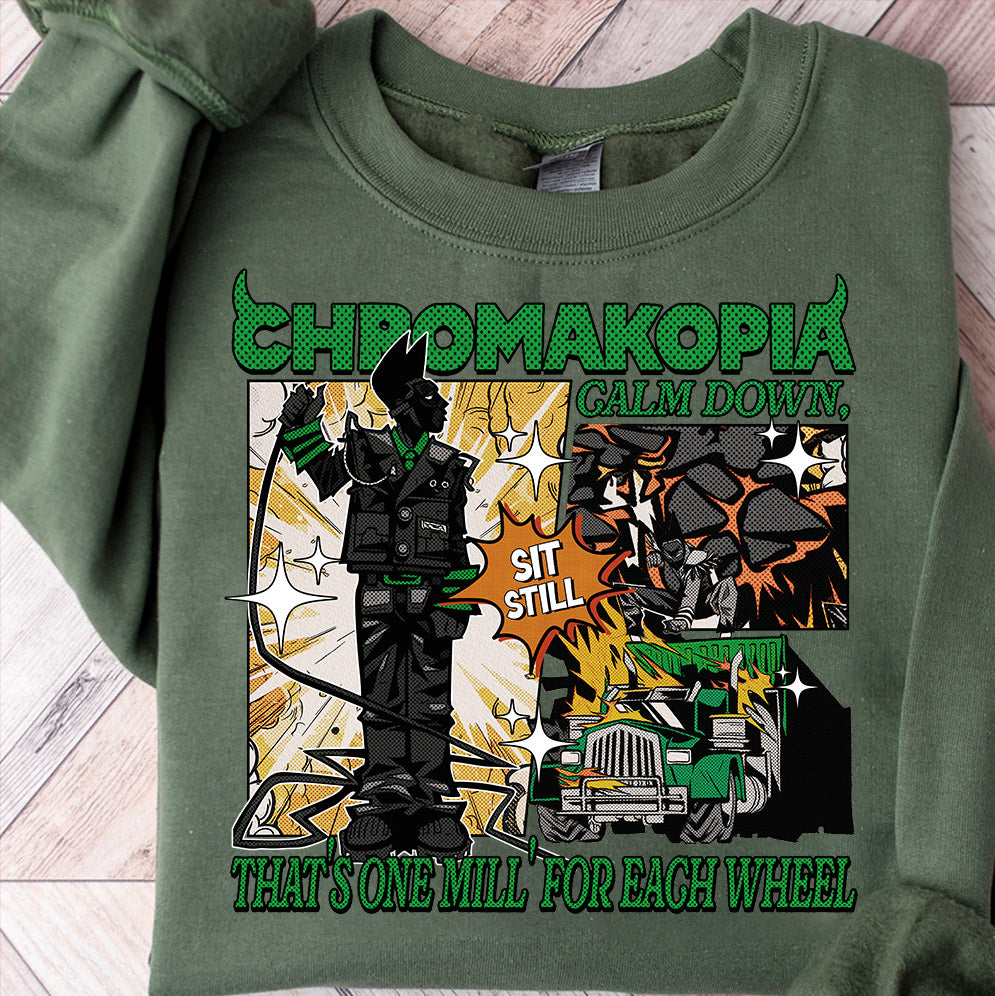 Chromakopia Shirt, Calm Down Sit Still, Retro Comic Rap Hiphop, Music Song Lyrics Fan Gift