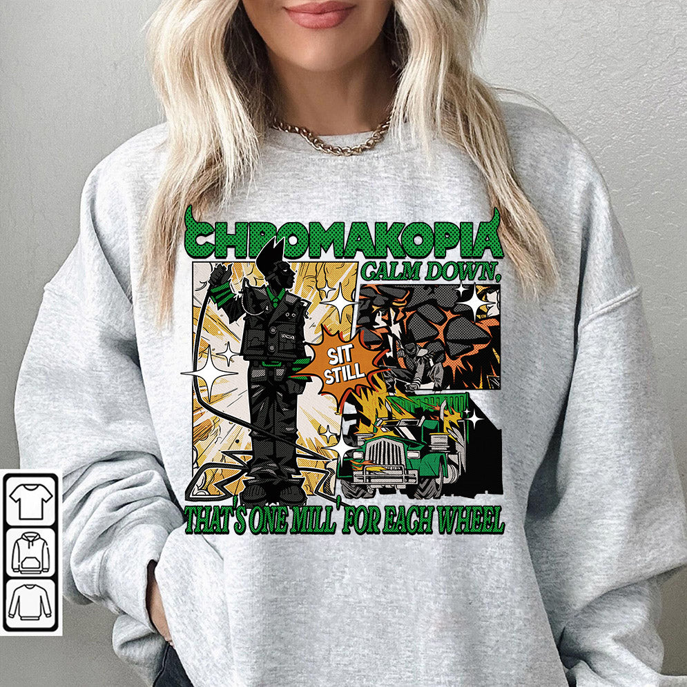 Chromakopia Shirt, Calm Down Sit Still, Retro Comic Rap Hiphop, Music Song Lyrics Fan Gift